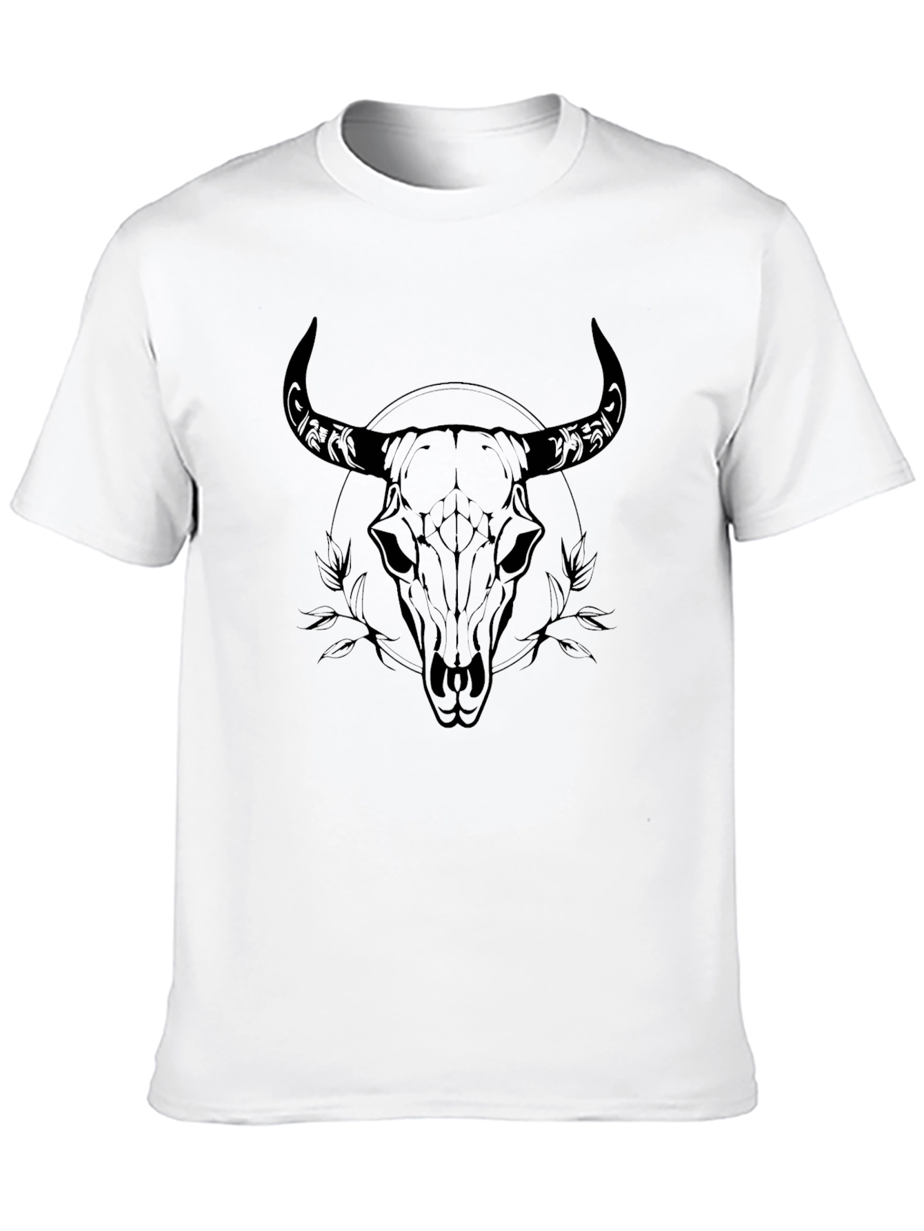 Bull Skull Graphic Tee - Mens Black T-Shirt