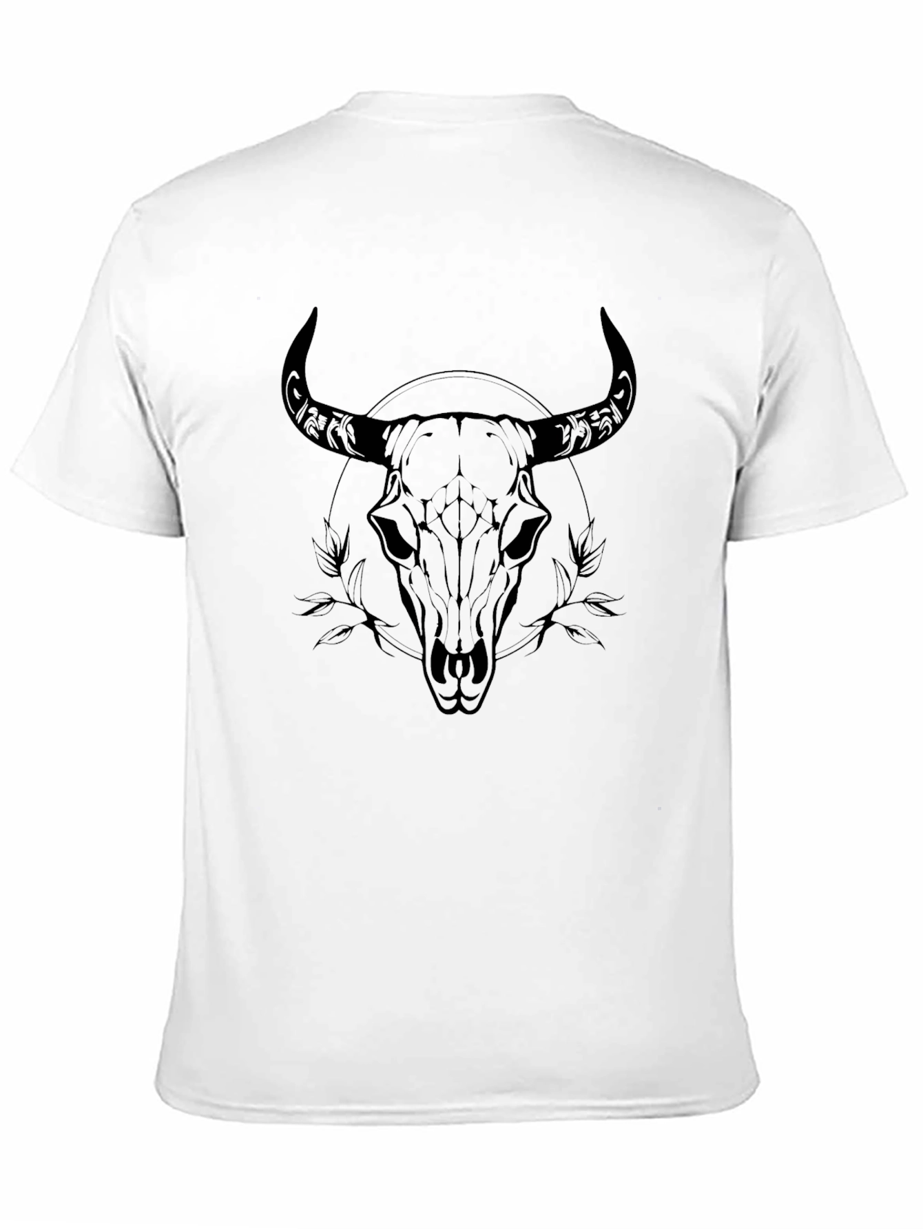 Bull Skull Graphic Tee - Mens Black T-Shirt