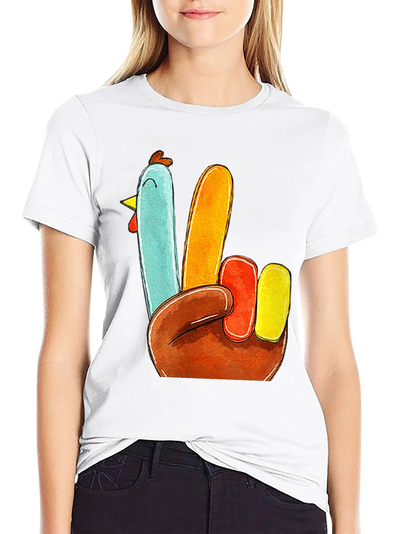 Turkey Peace Sign Thanksgiving T-Shirt