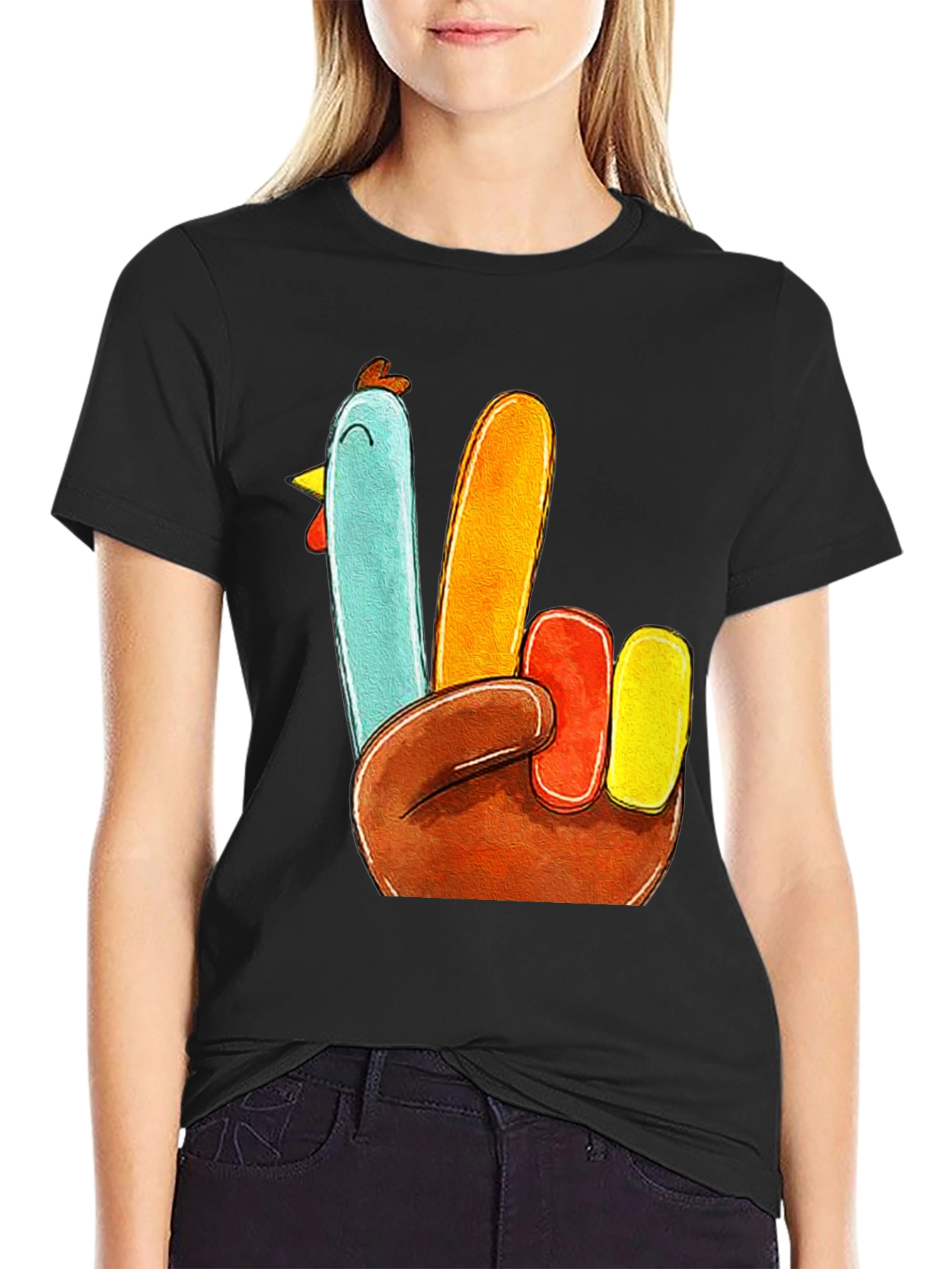 Turkey Peace Sign Thanksgiving T-Shirt