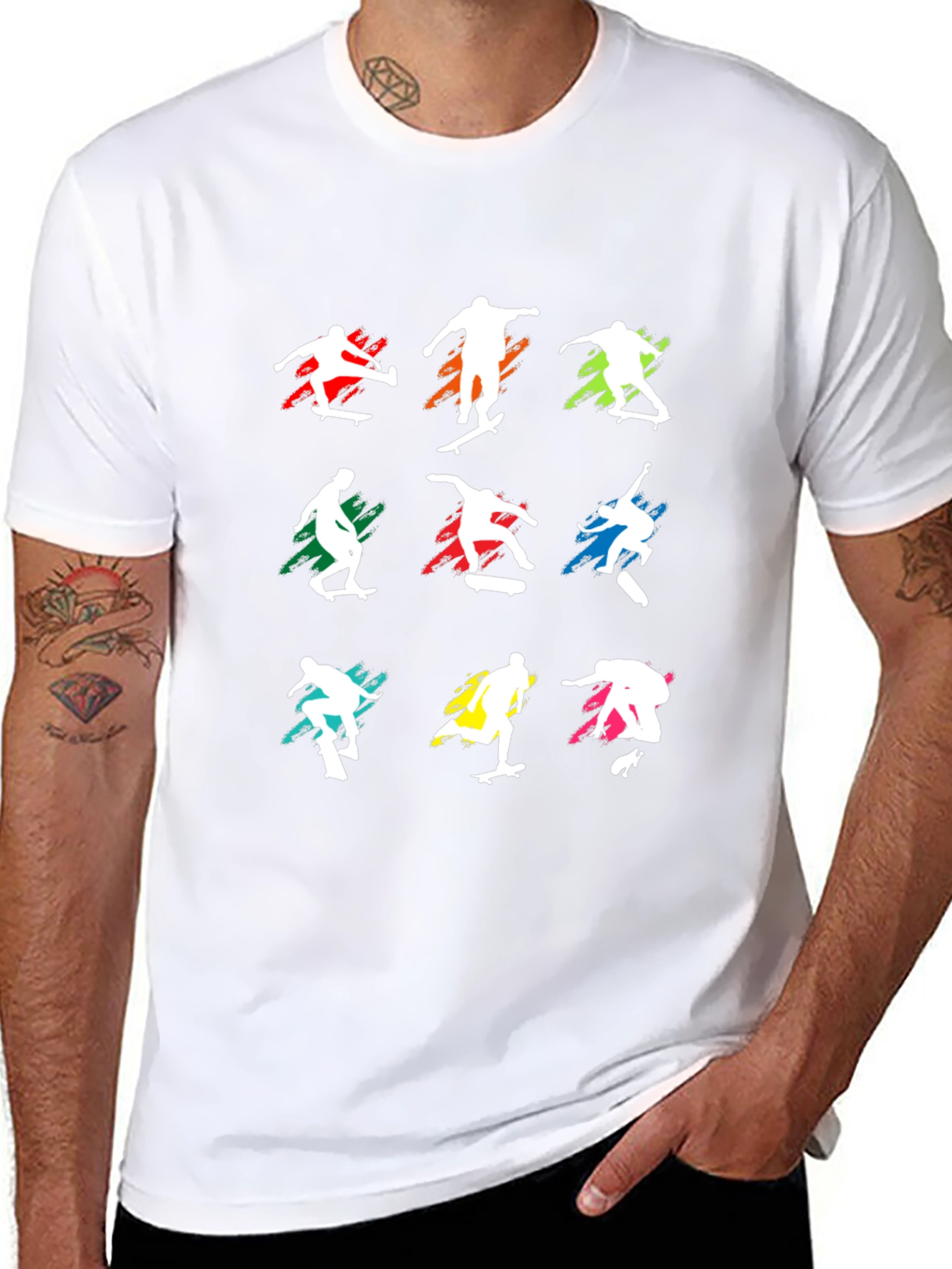 Skateboarding Silhouette Graphic Tee