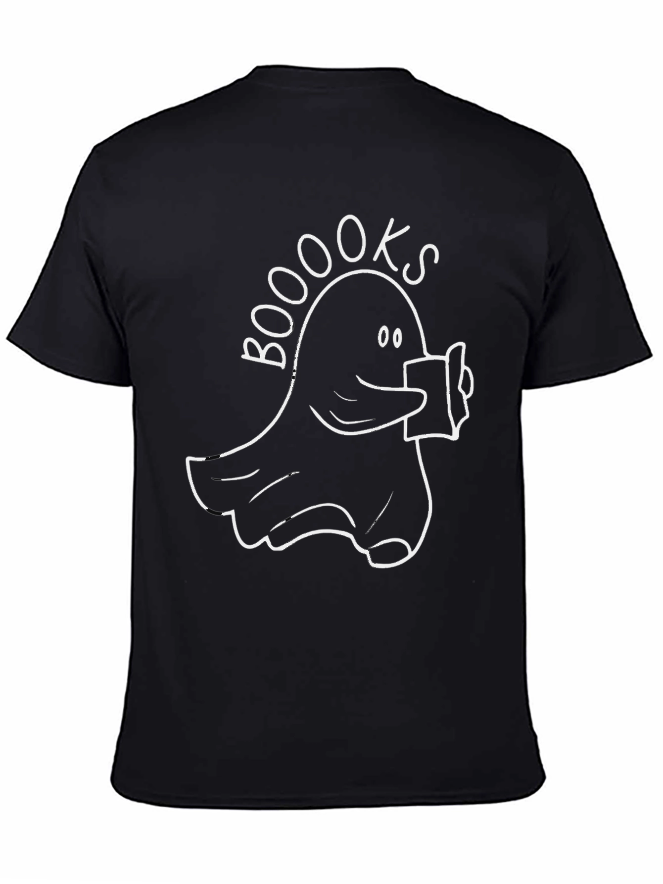 Booooks Ghost Reading T-Shirt - Spooky Fun