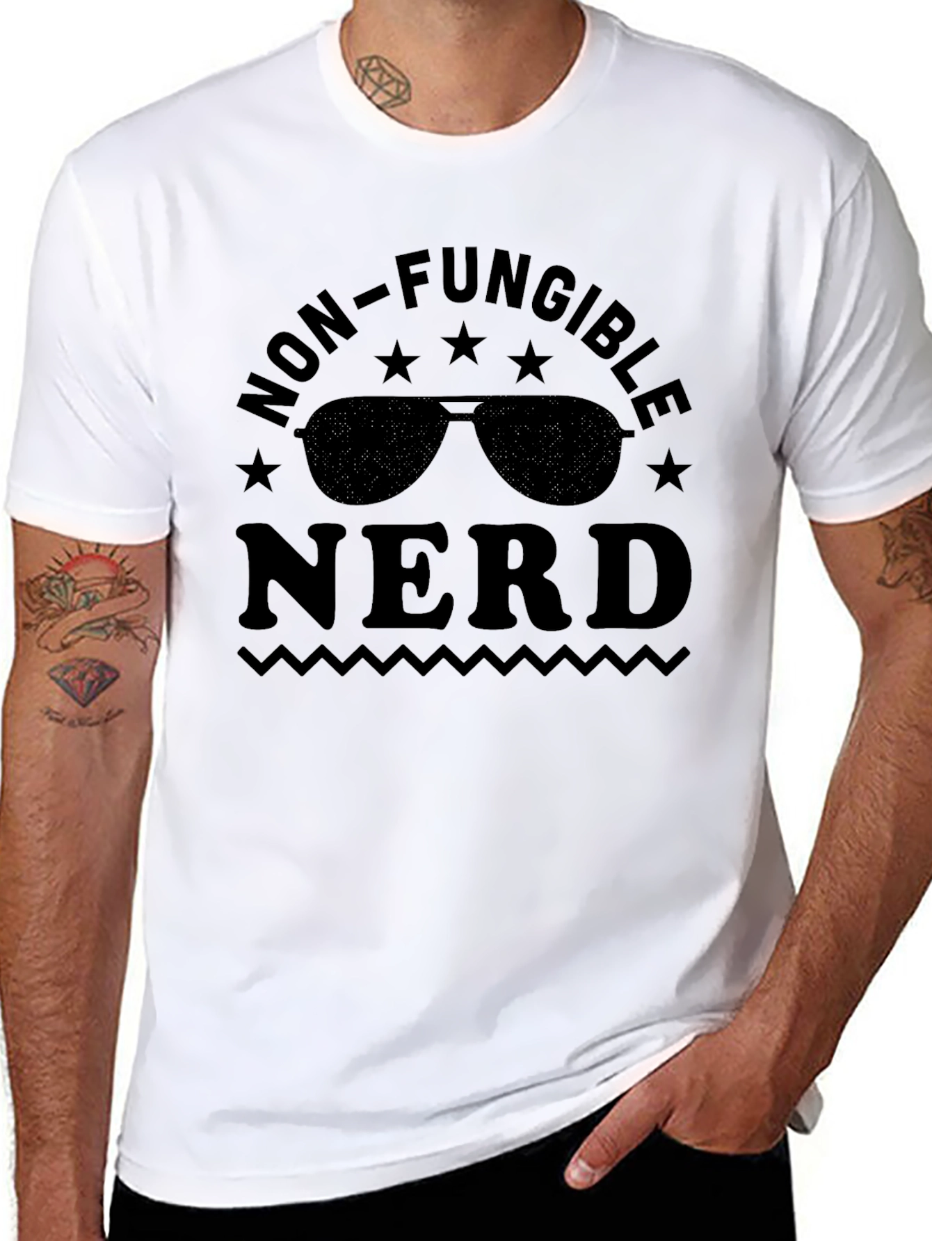 Non-Fungible Nerd Graphic Tee - Black