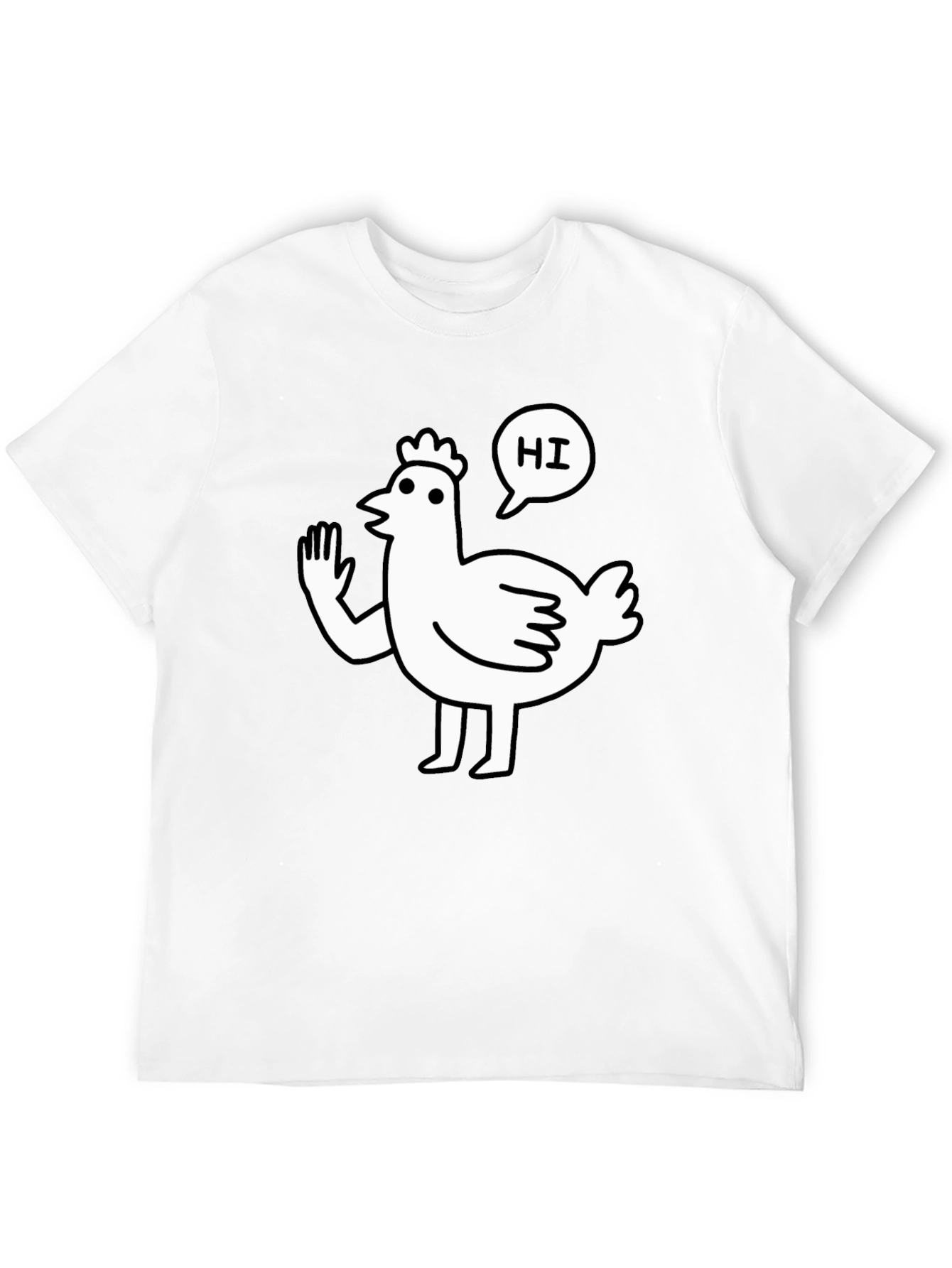 Funny Chicken Waving Hi T-Shirt