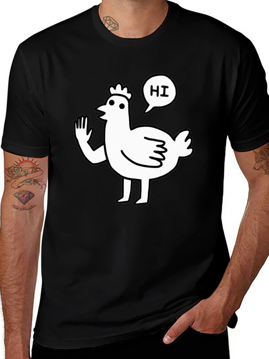 Funny Chicken Waving Hi T-Shirt