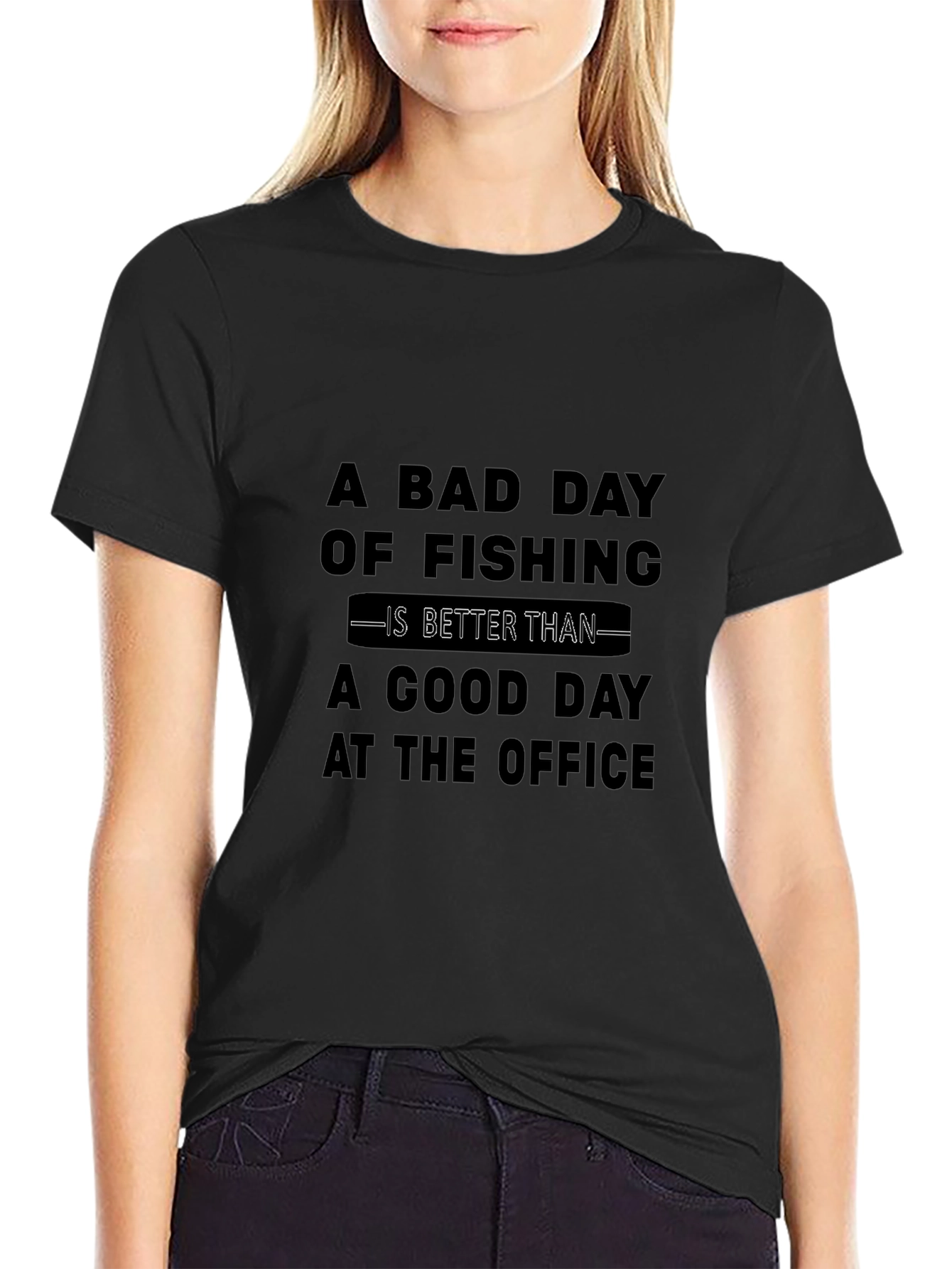 Fishing Better Than Office Graphic Tee