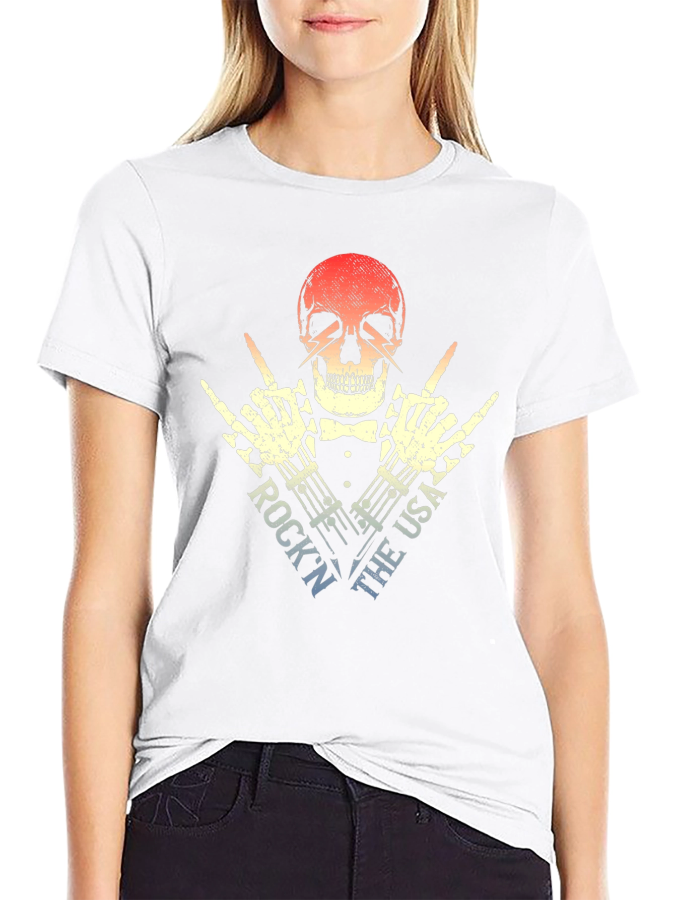 Rock N The USA Skeleton T-Shirt