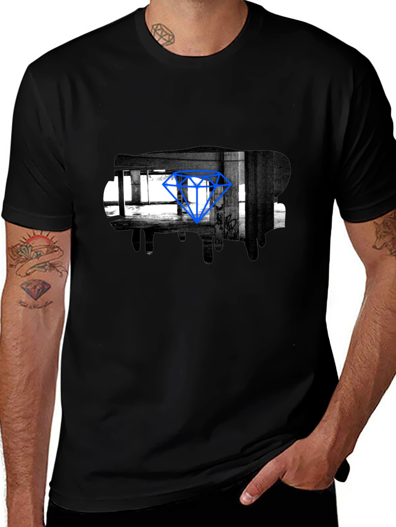 Urban Diamond Graphic Tee - Cool Street Style