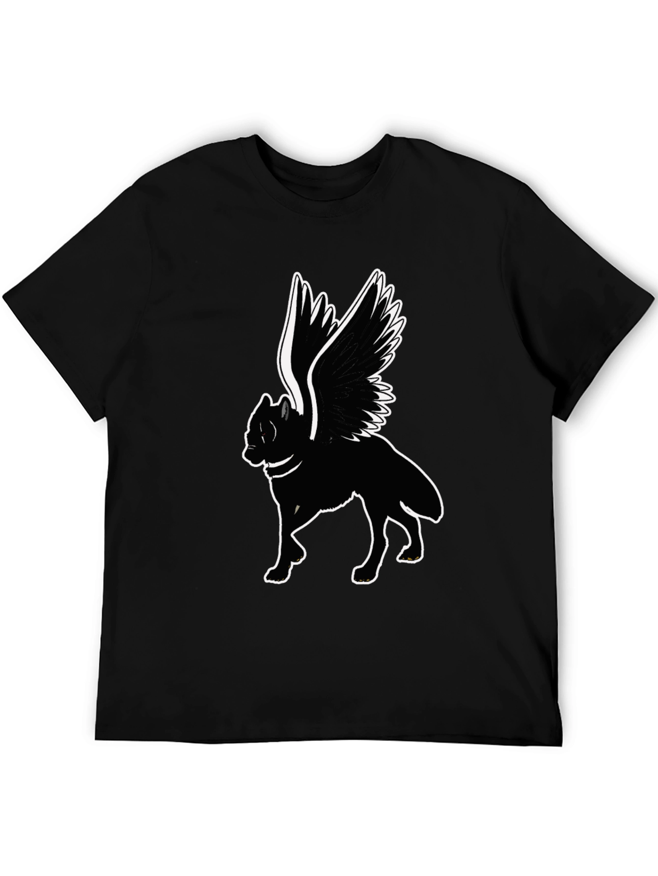 Winged Wolf Graphic Tee - Black