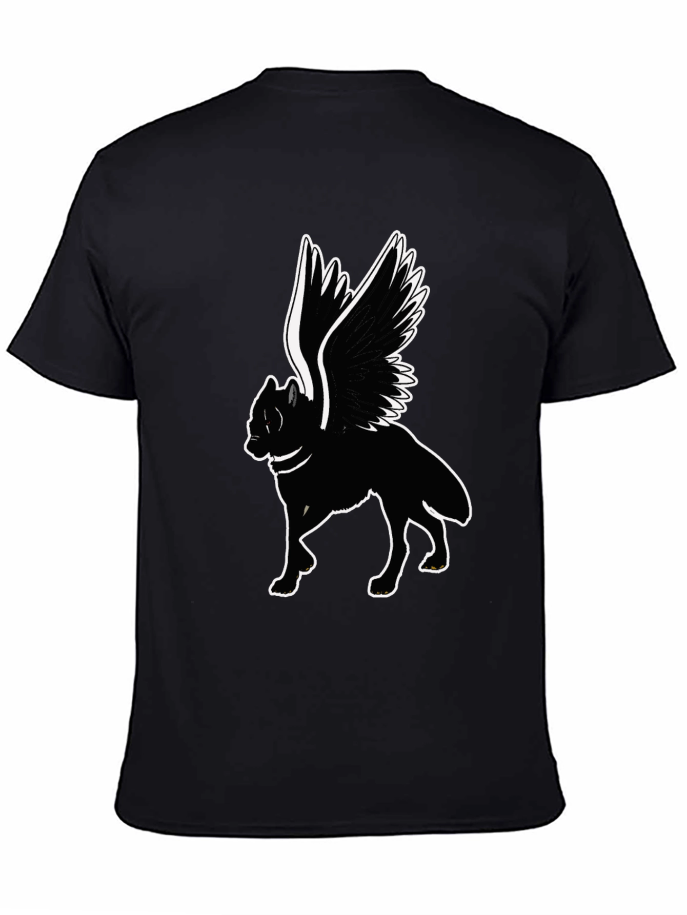 Winged Wolf Graphic Tee - Black