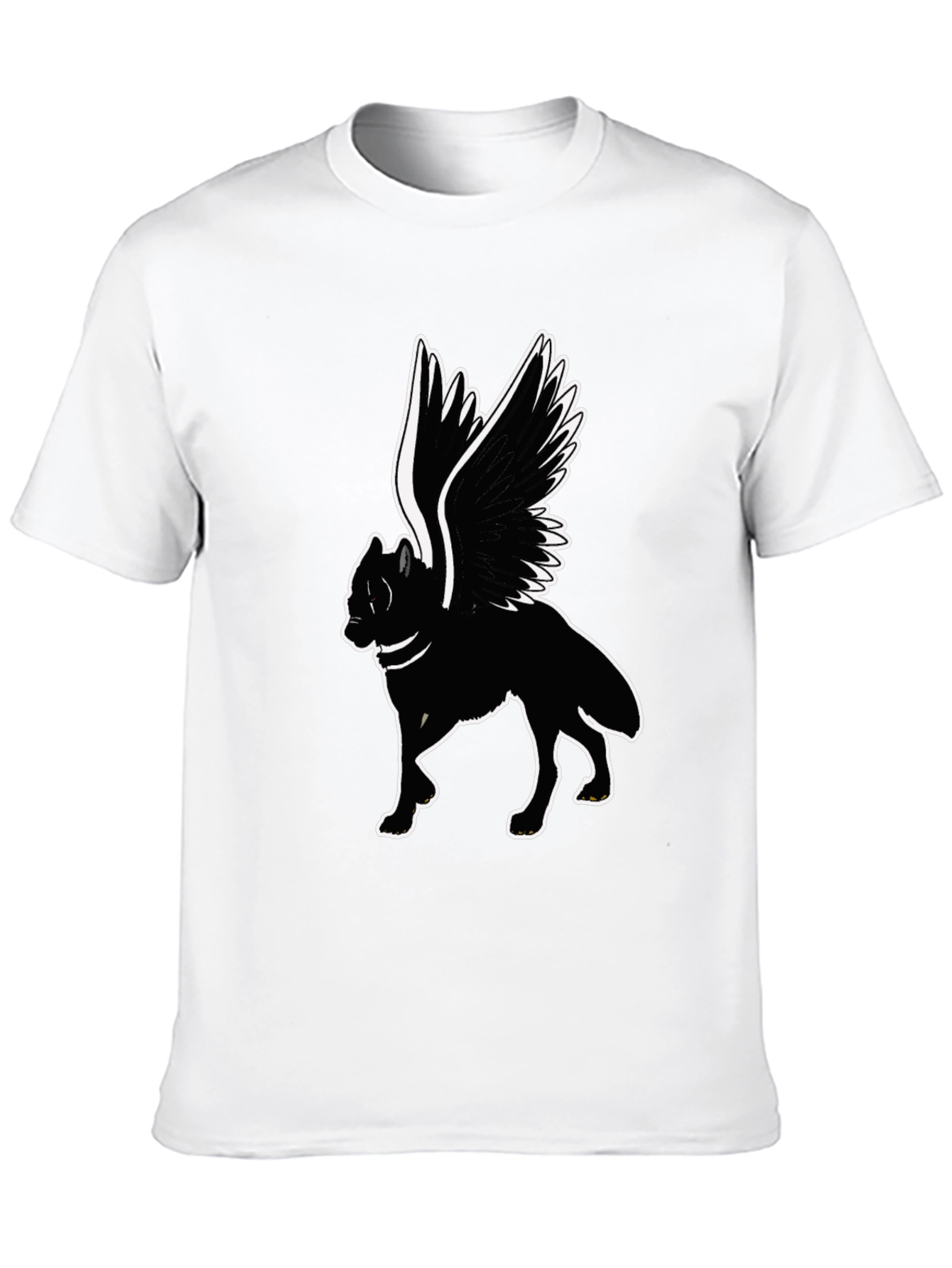 Winged Wolf Graphic Tee - Black