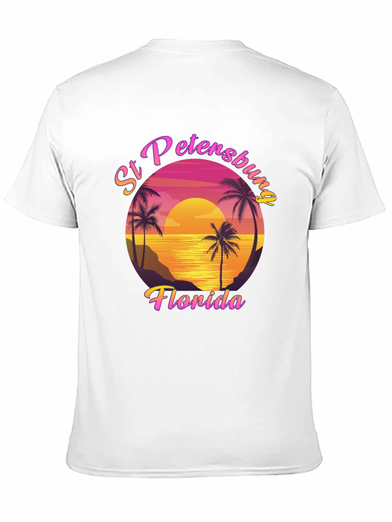 St Petersburg Florida T-Shirt Retro Sunset Palm Tee