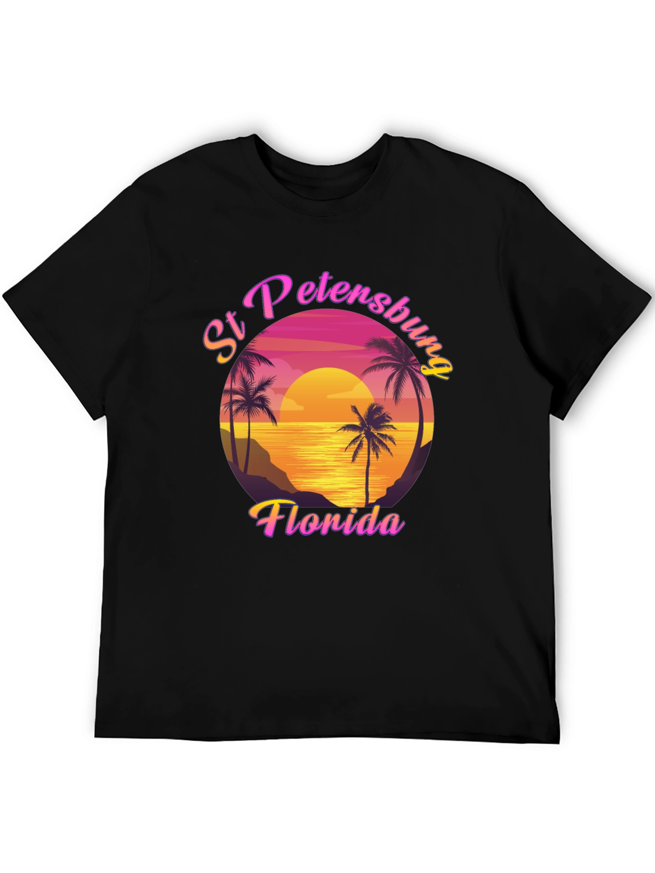 St Petersburg Florida T-Shirt Retro Sunset Palm Tee