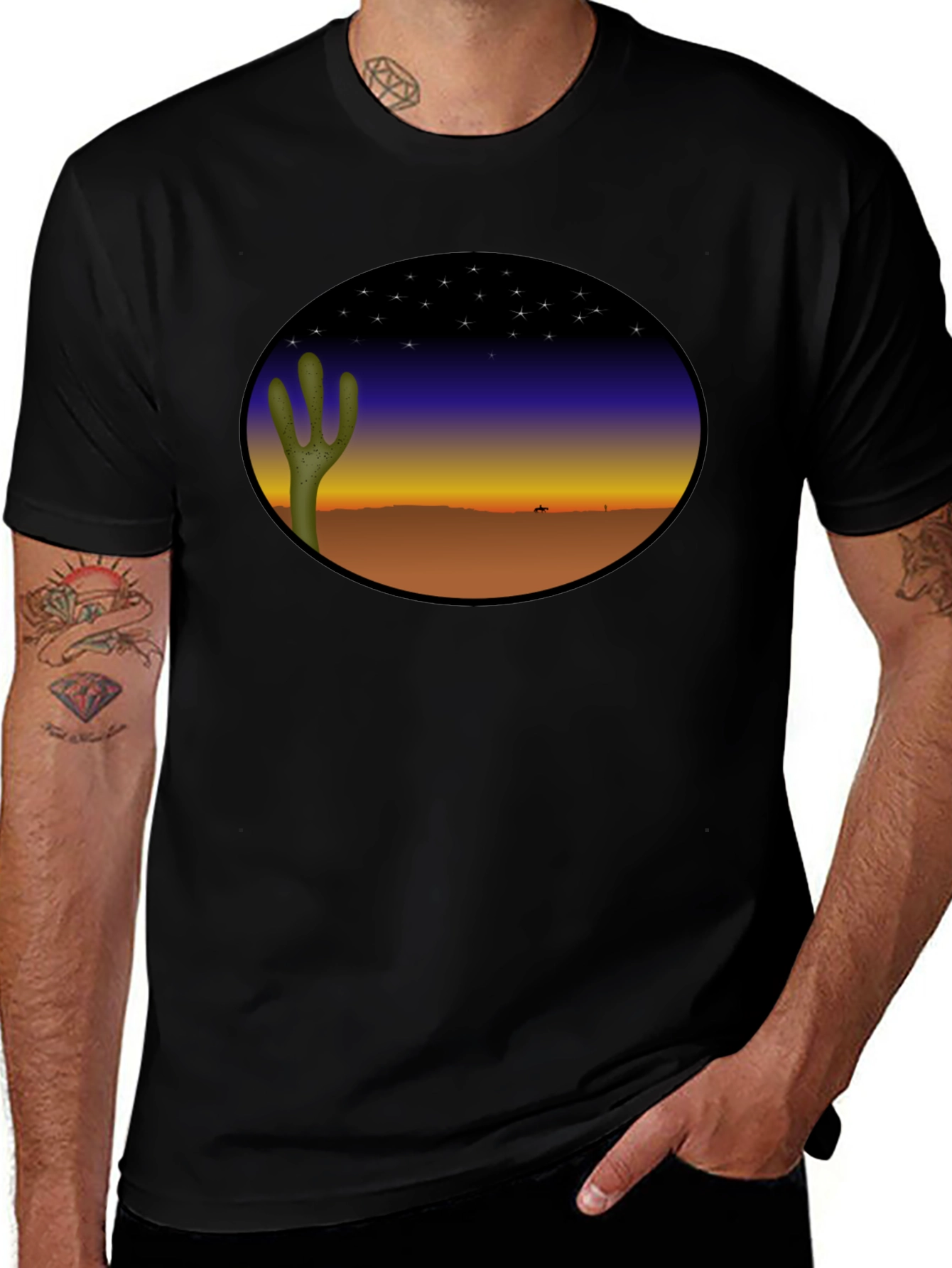 Desert Night Black T-Shirt