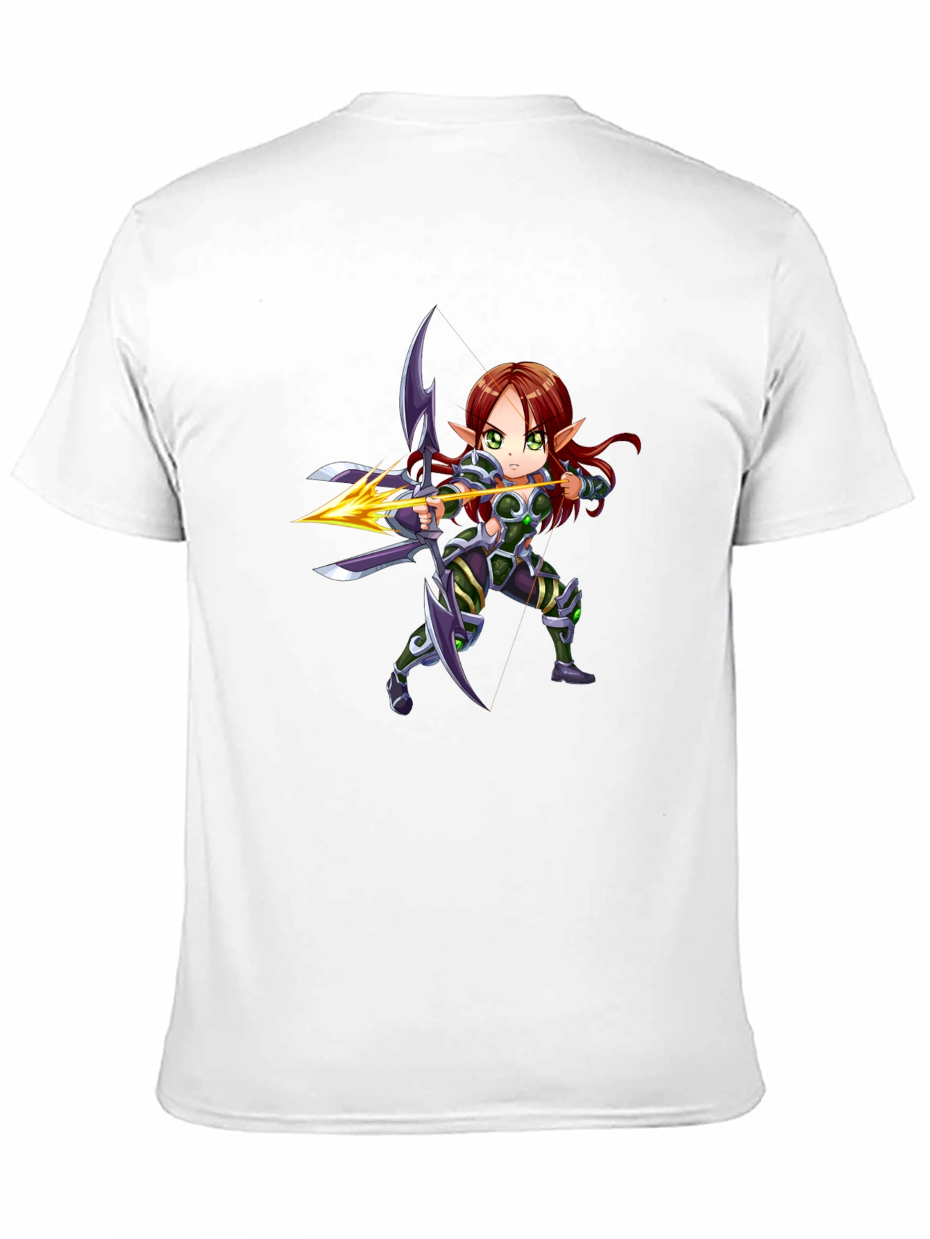 Elf Archer Graphic T-Shirt - Black
