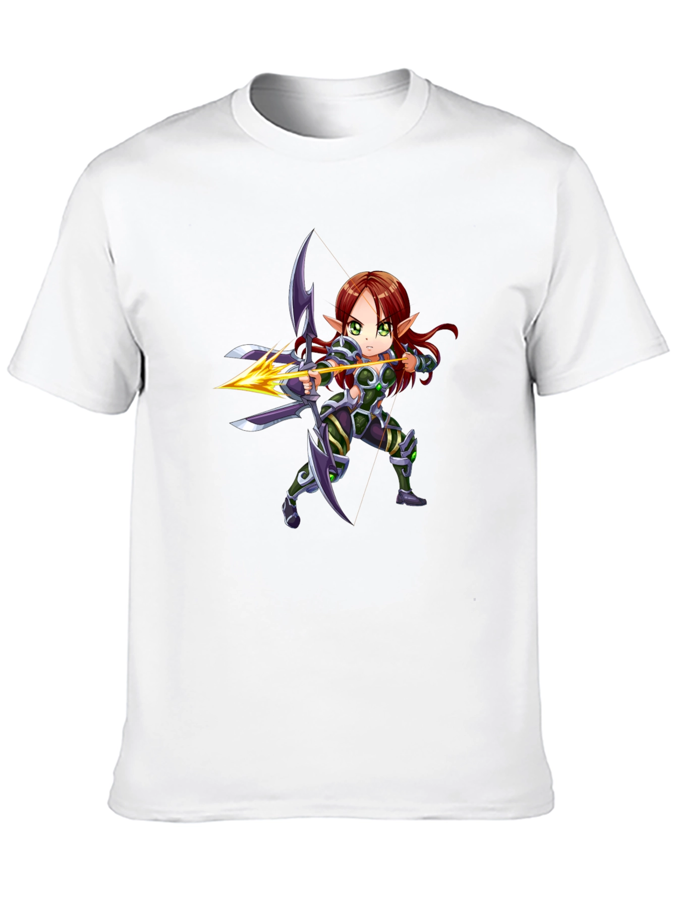 Elf Archer Graphic T-Shirt - Black