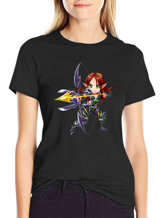 Elf Archer Graphic T-Shirt - Black