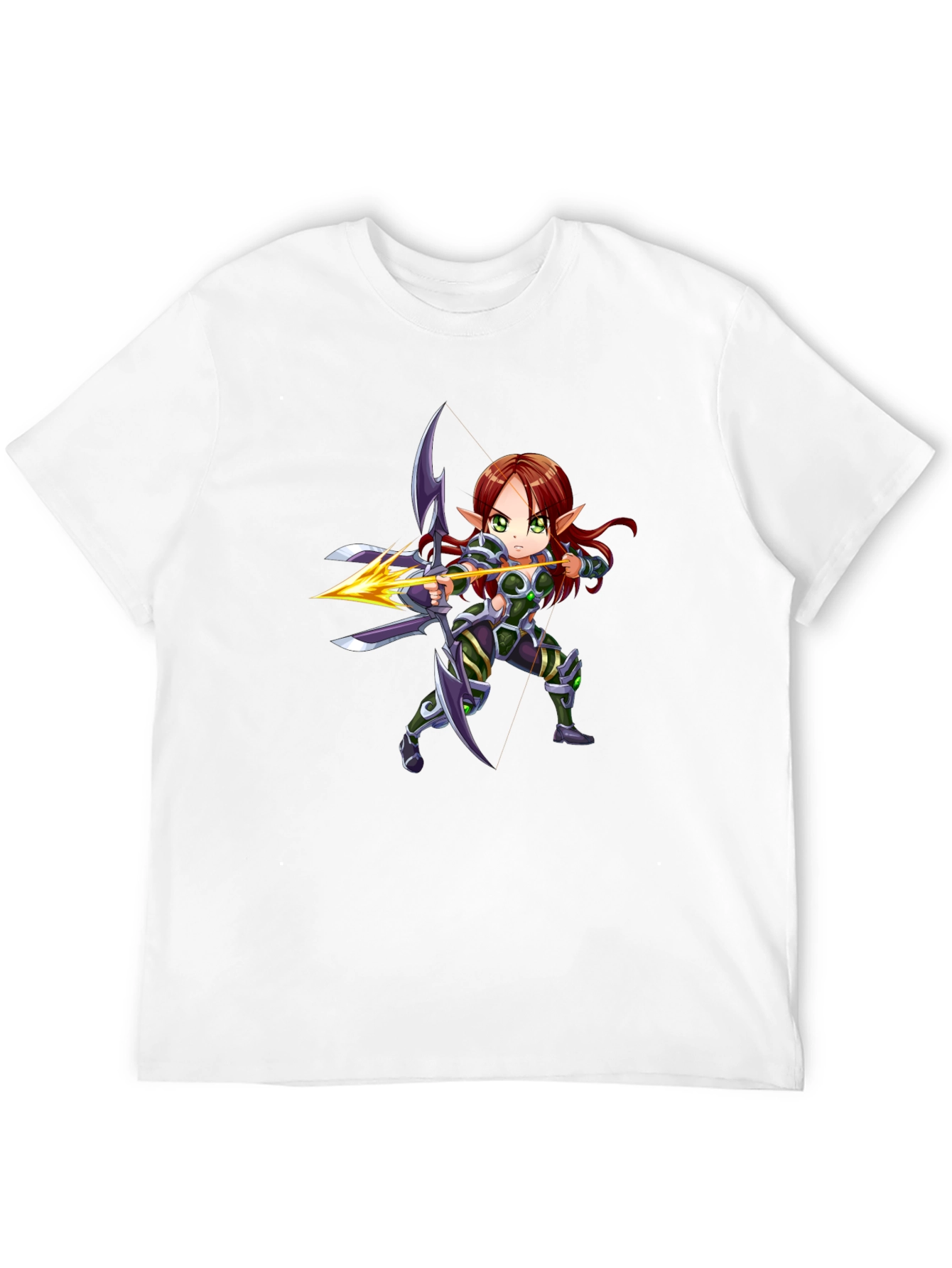 Elf Archer Graphic T-Shirt - Black
