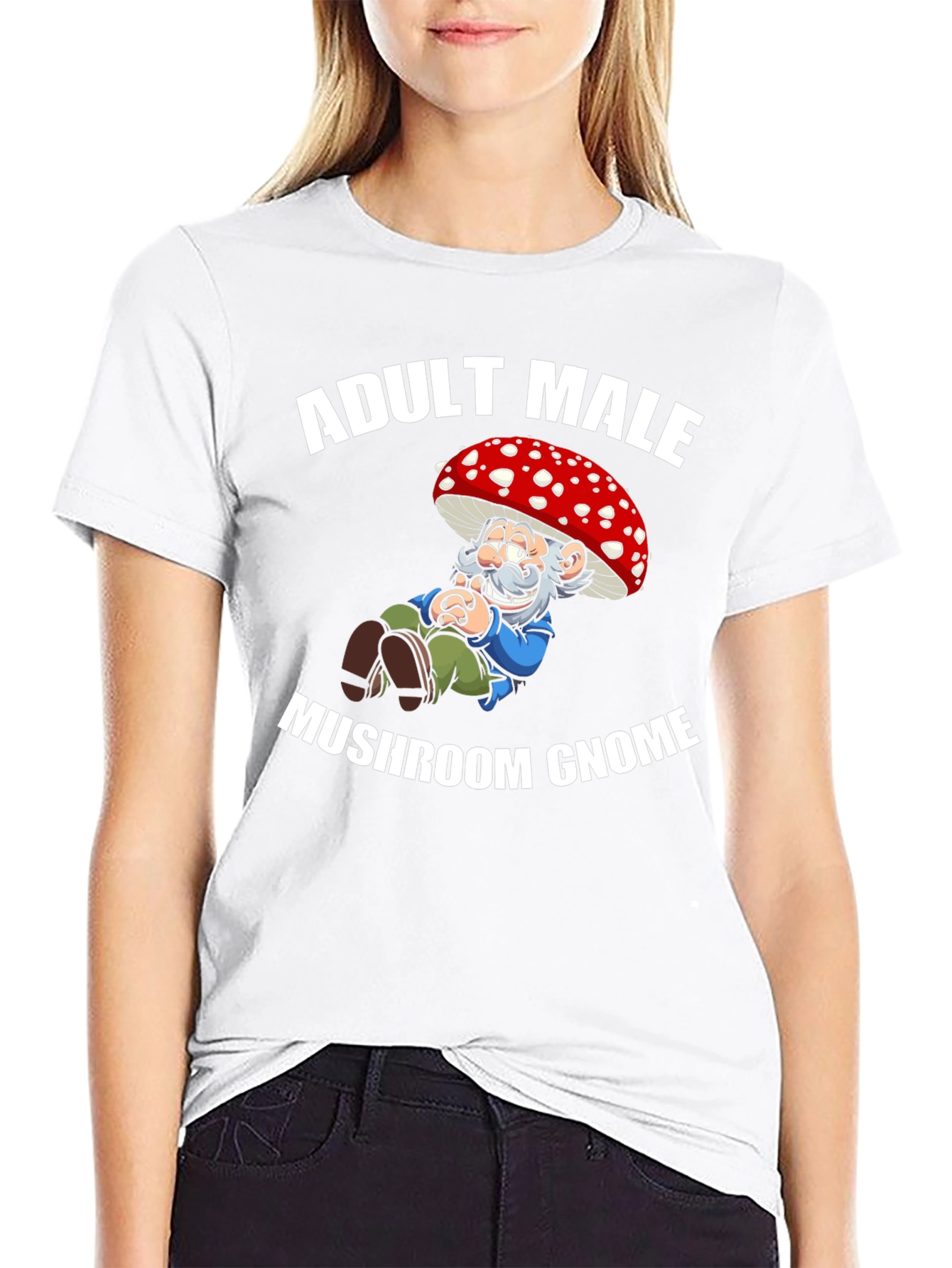 Adult Male Mushroom Gnome T-Shirt