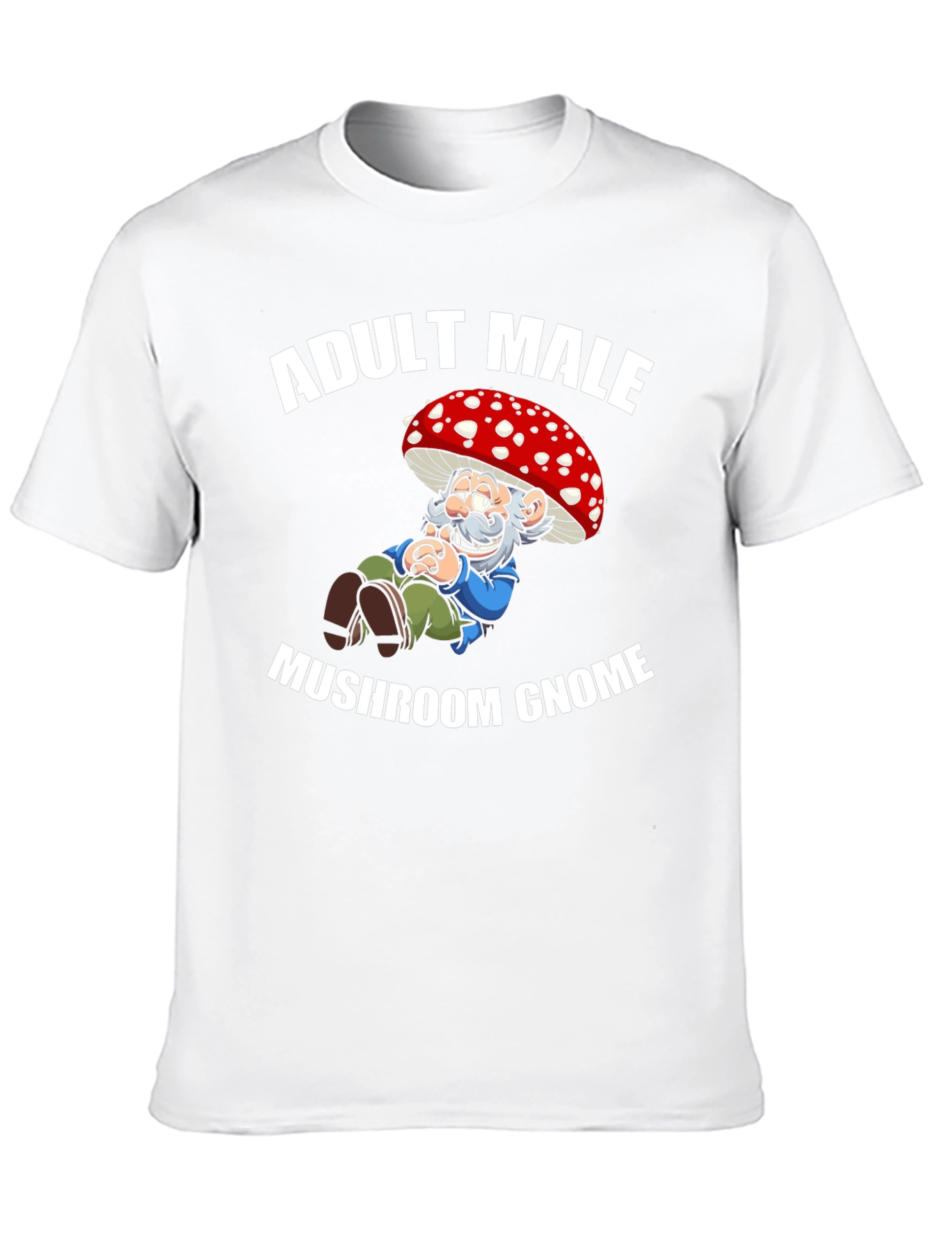 Adult Male Mushroom Gnome T-Shirt