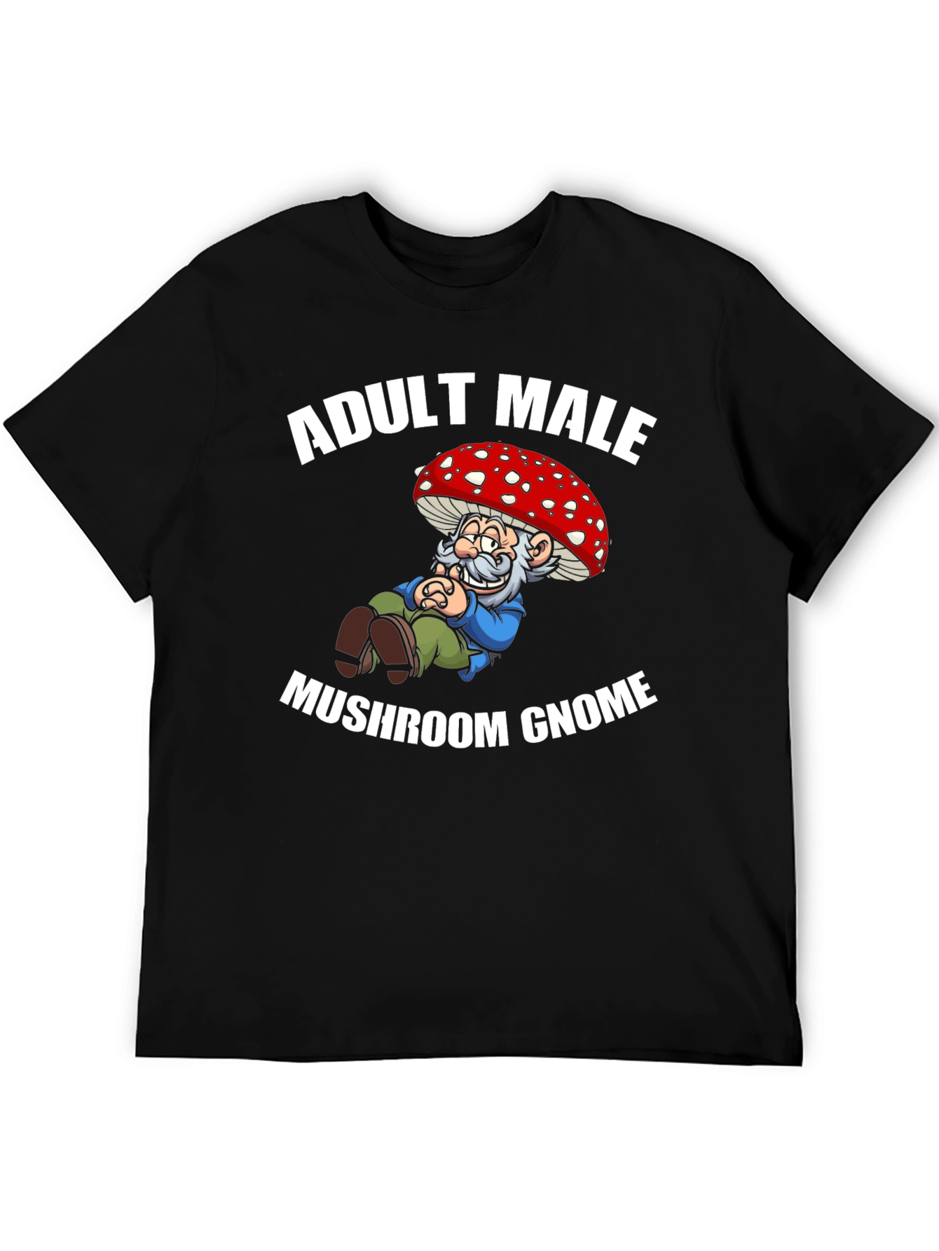 Adult Male Mushroom Gnome T-Shirt