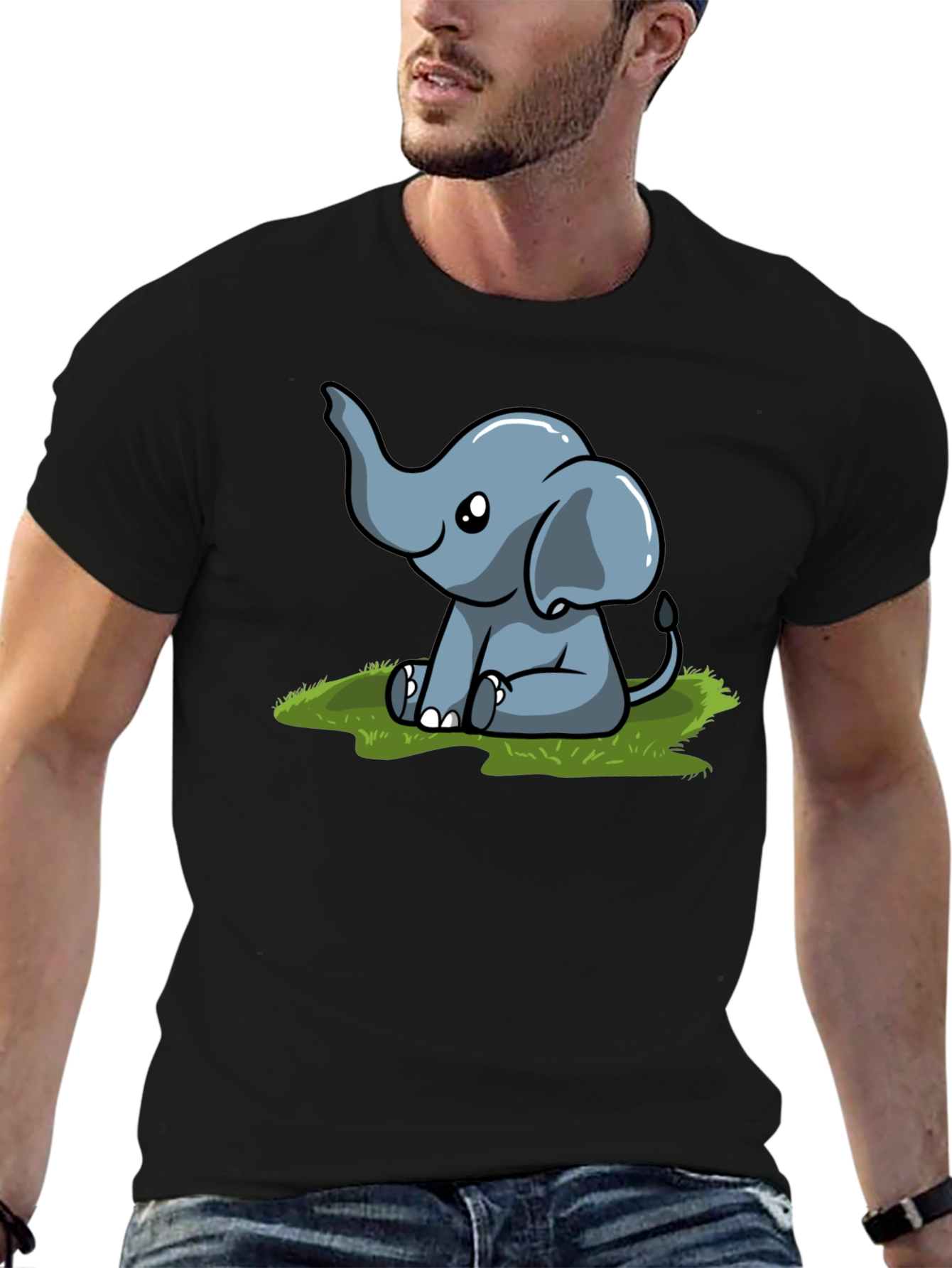 Cute Cartoon Elephant Graphic Tee