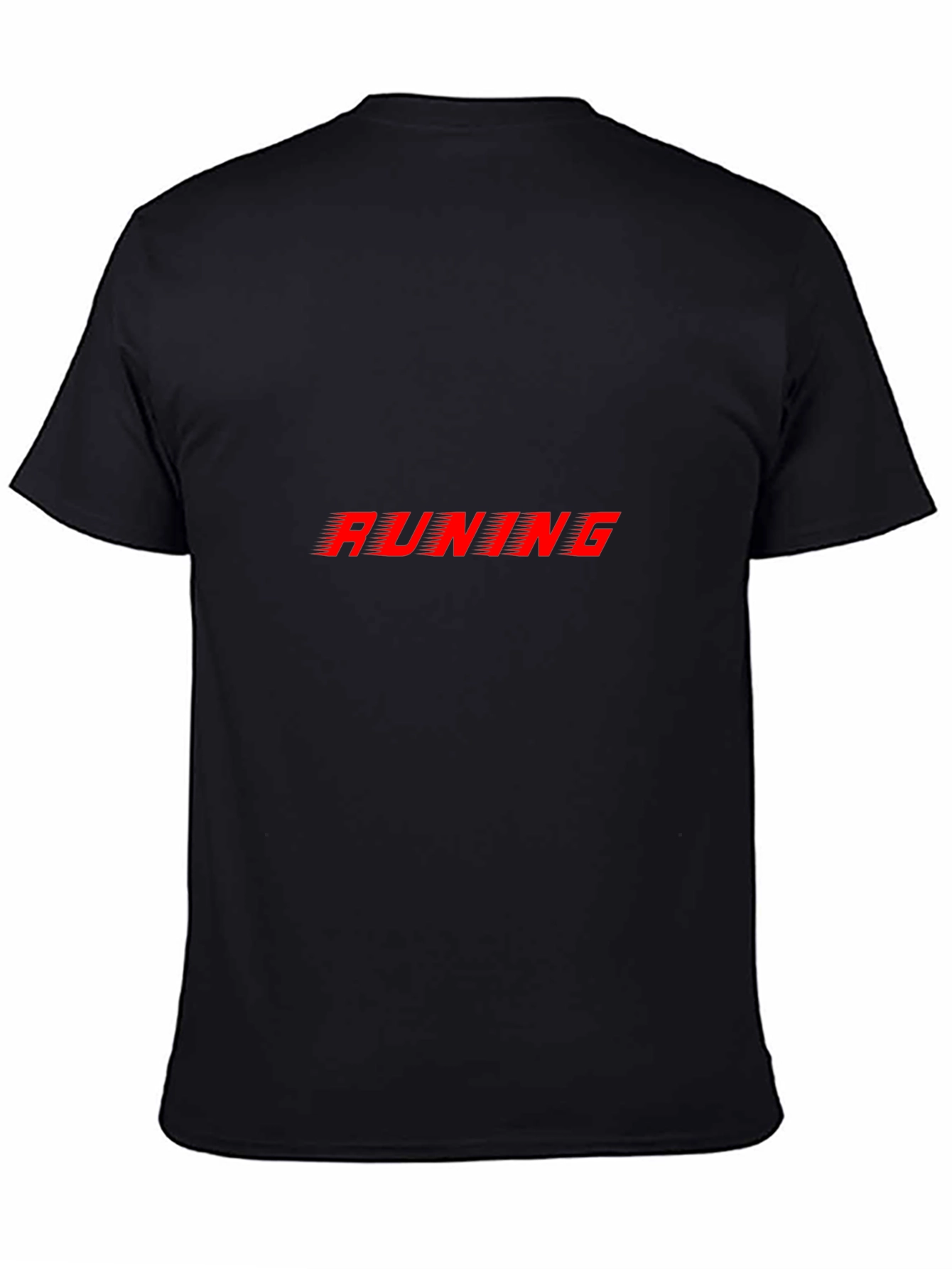 Mens Black RUNING Graphic Tee