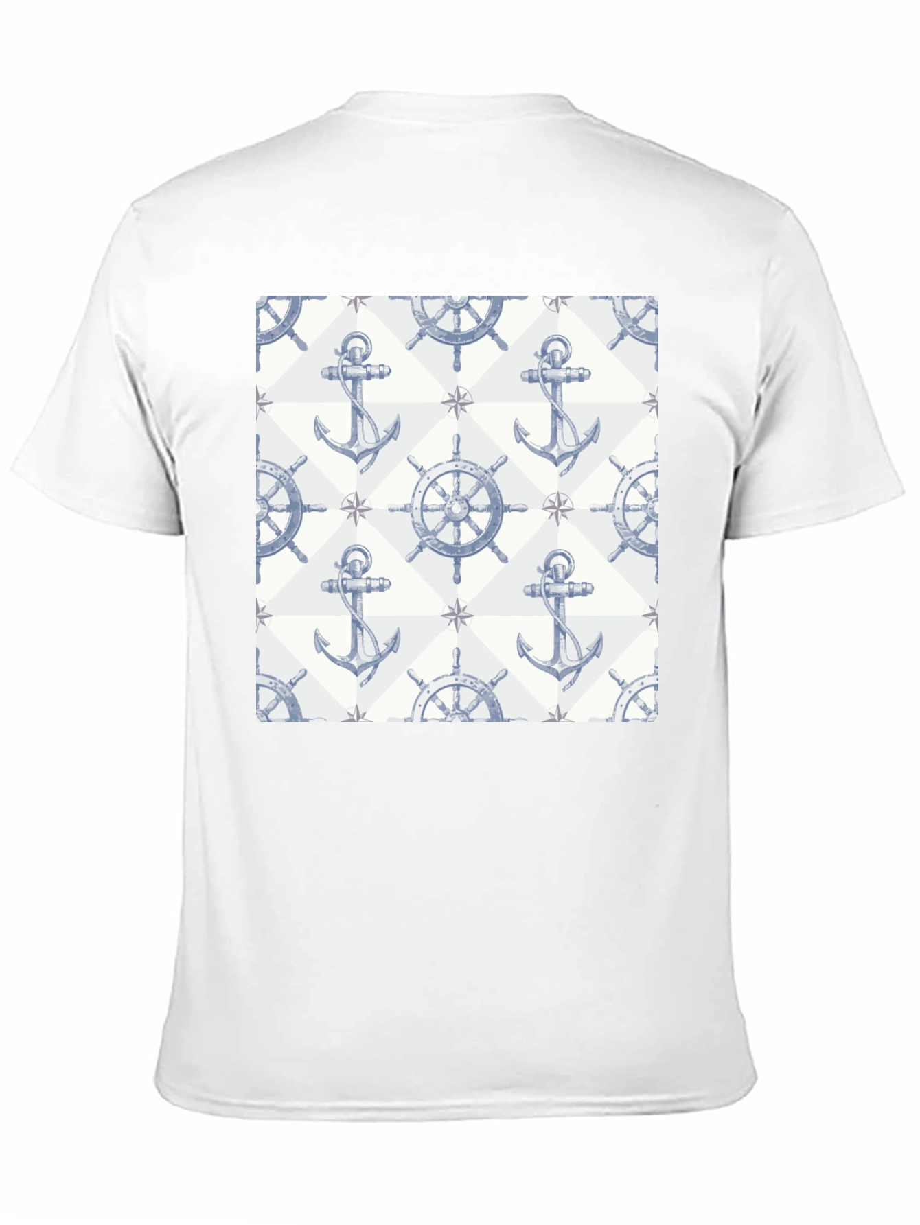 Nautical Anchor & Wheel Print Tee