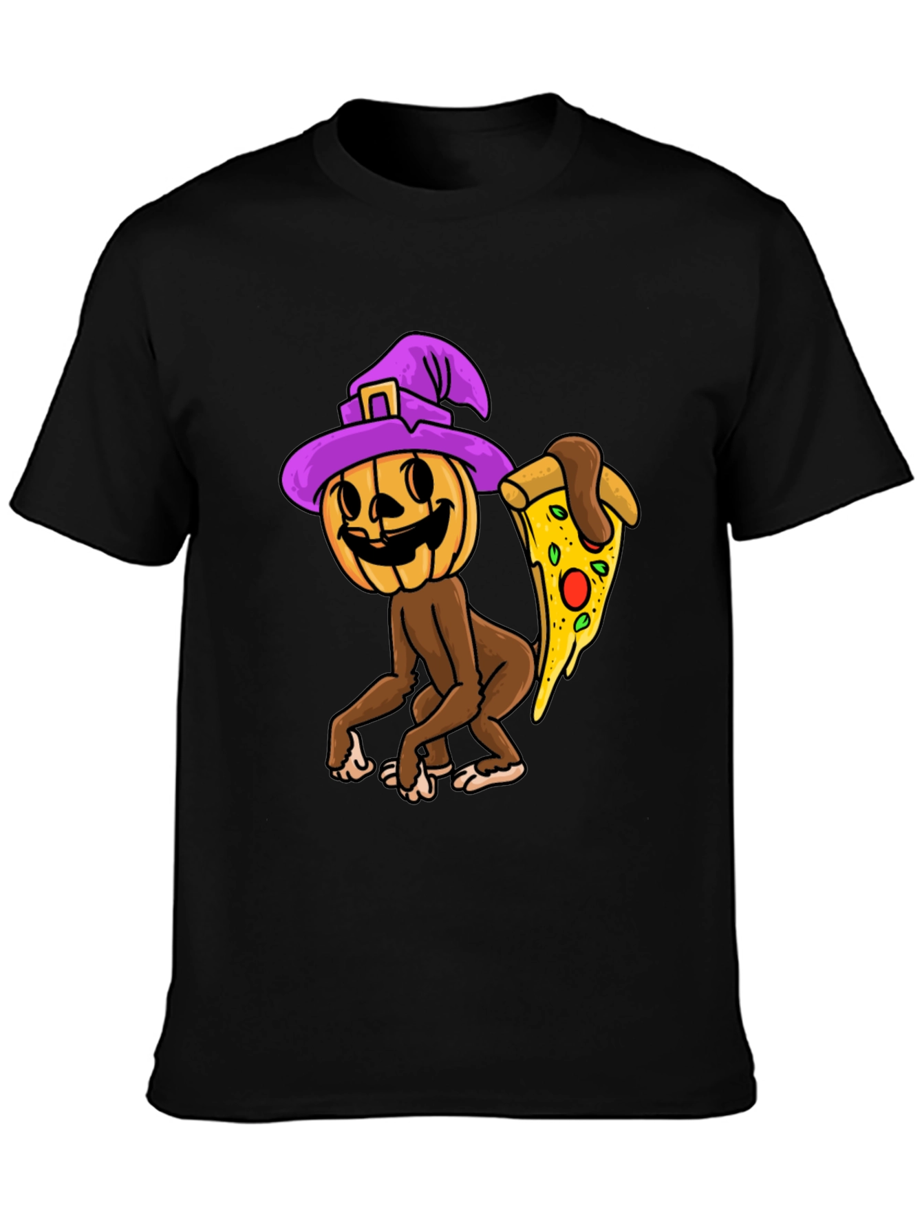 Pumpkin Witch Pizza T-Shirt