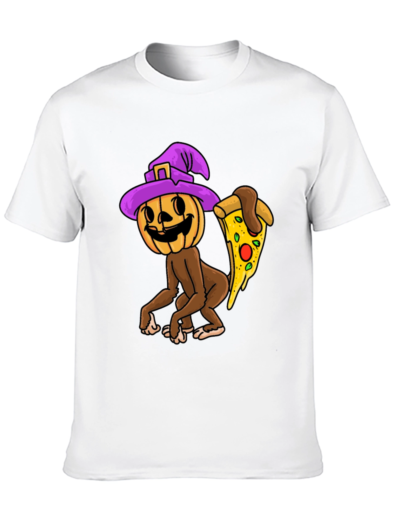 Pumpkin Witch Pizza T-Shirt