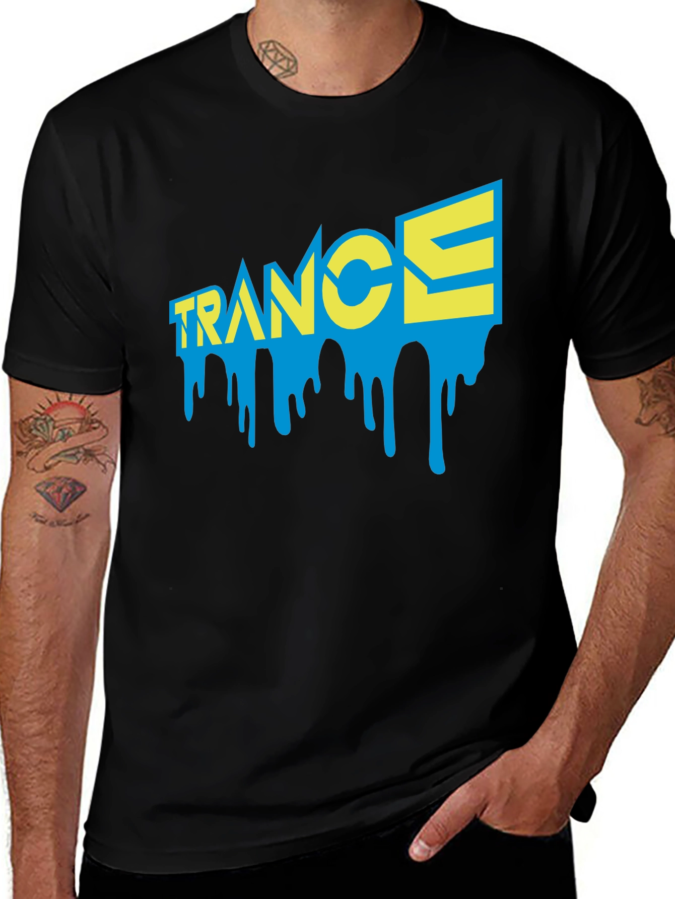 Trance Music Dripping Graphic T-Shirt