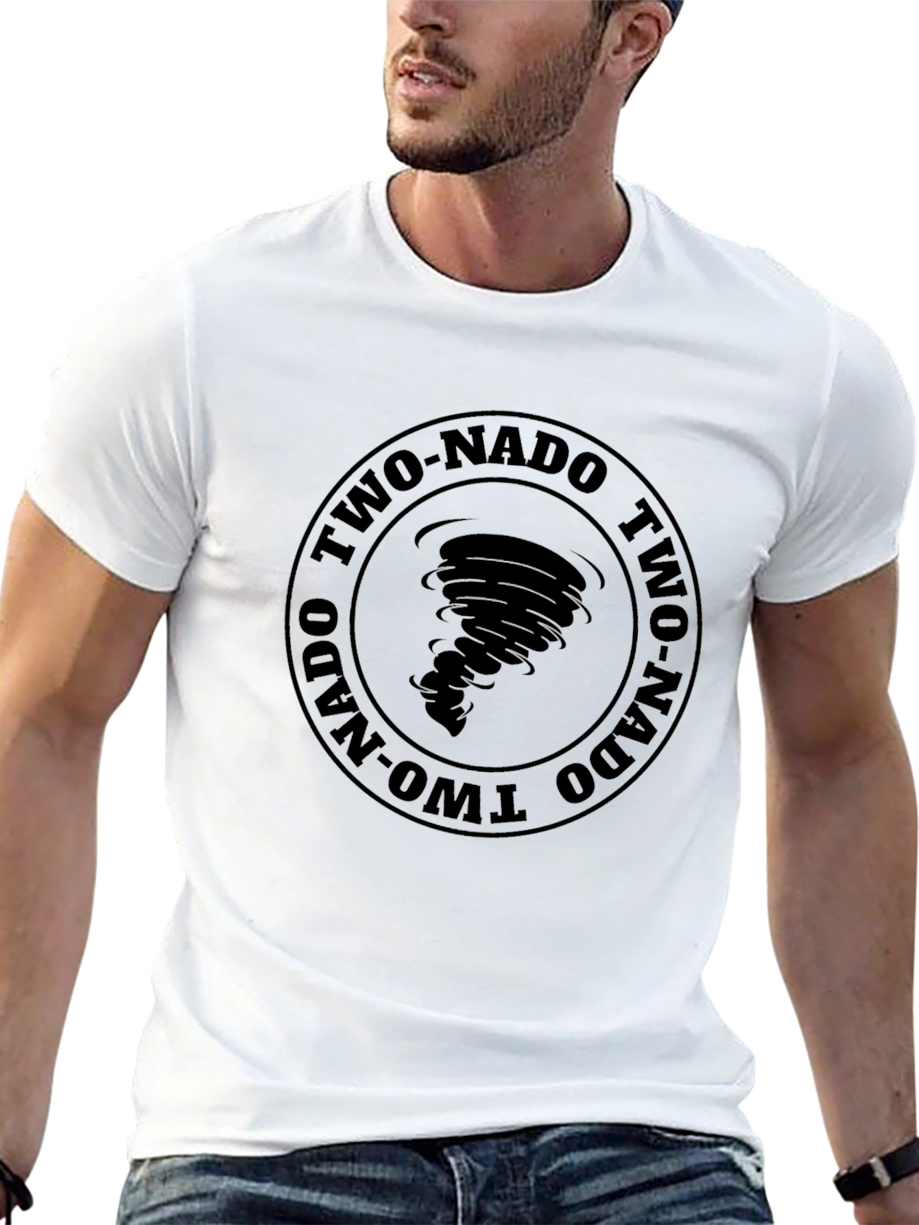 Two-Nado Tornado Graphic Black T-Shirt