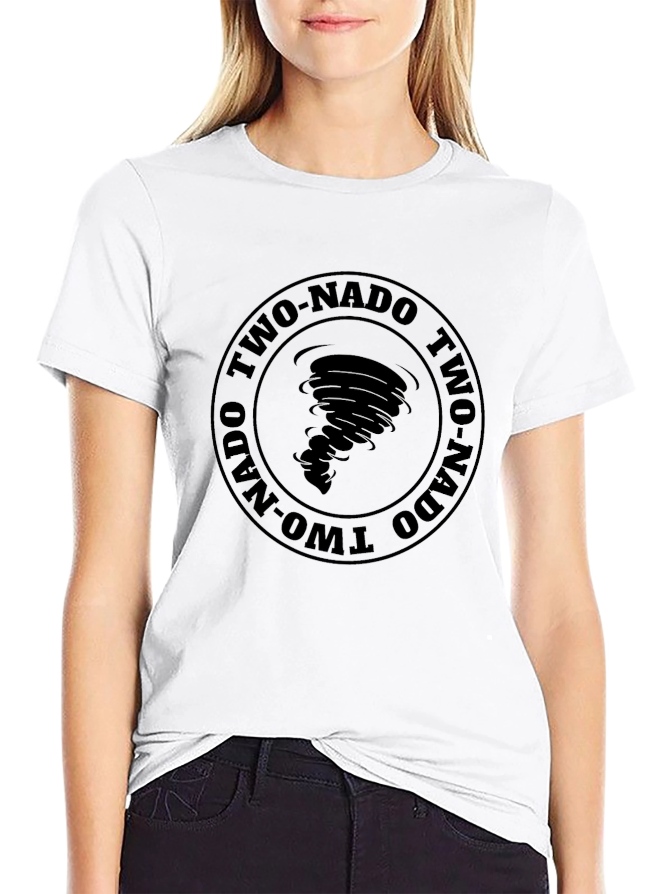 Two-Nado Tornado Graphic Black T-Shirt