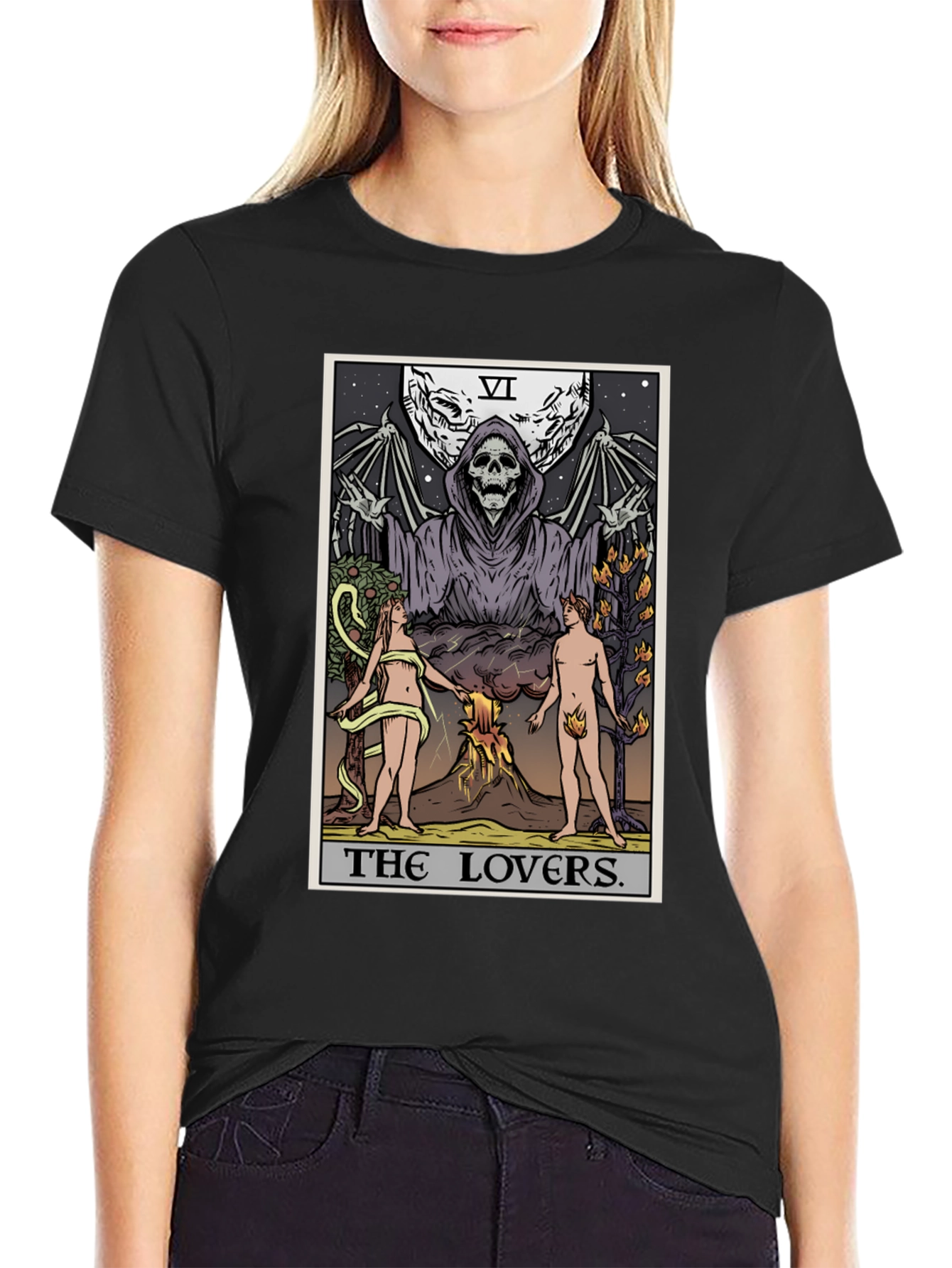 The Lovers Tarot Card Graphic T-Shirt