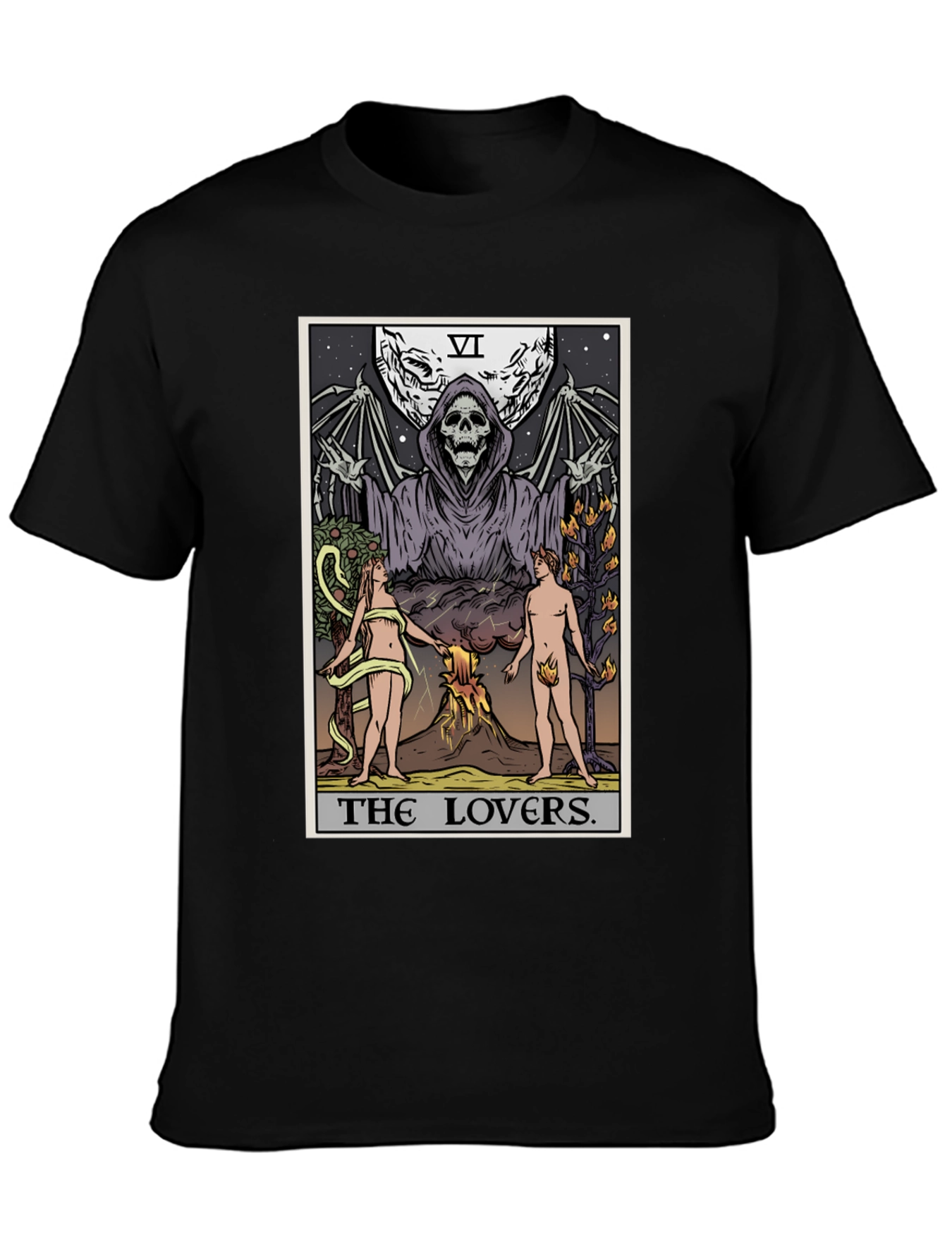 The Lovers Tarot Card Graphic T-Shirt