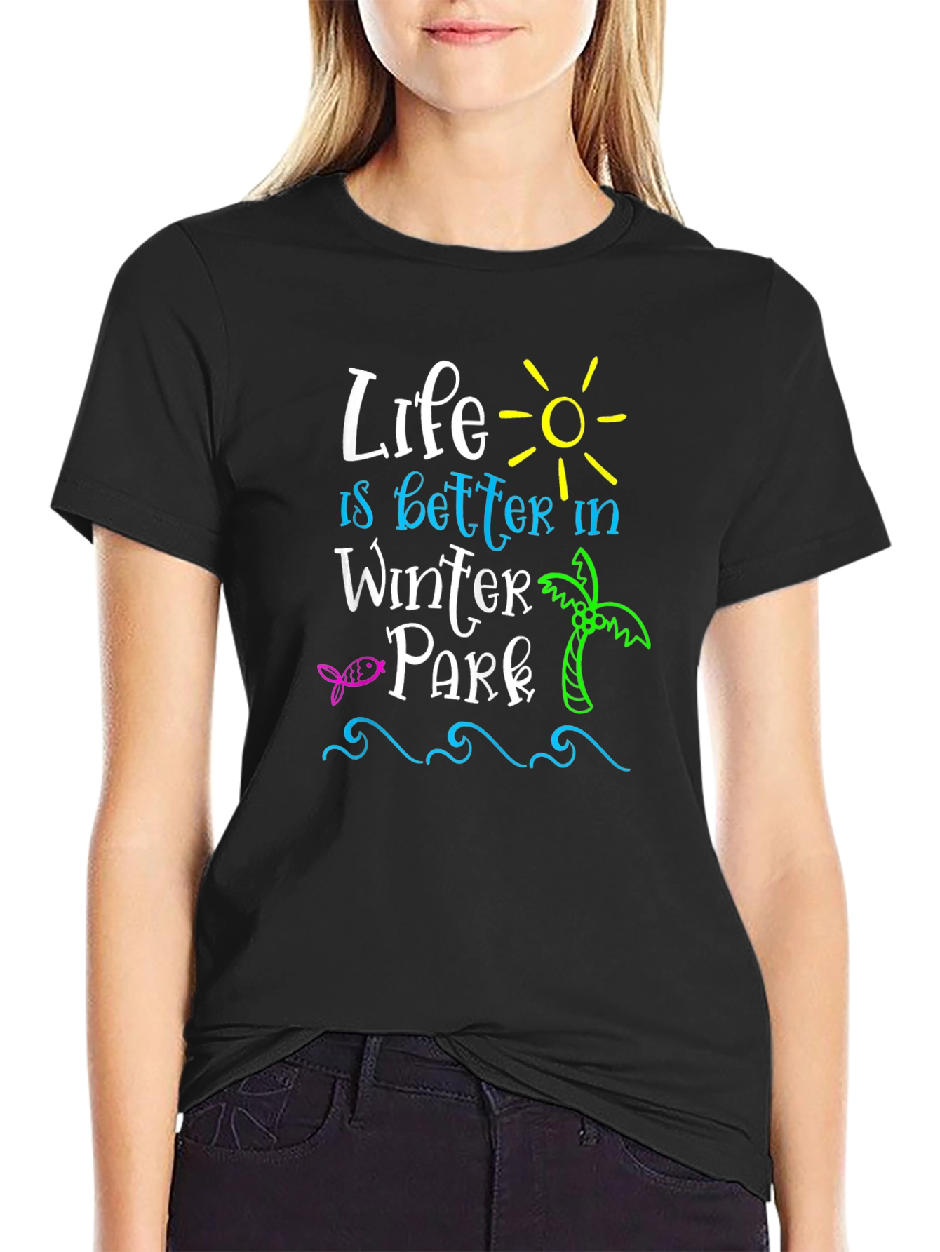 Life is Better in Winter Park Black T-Shirt