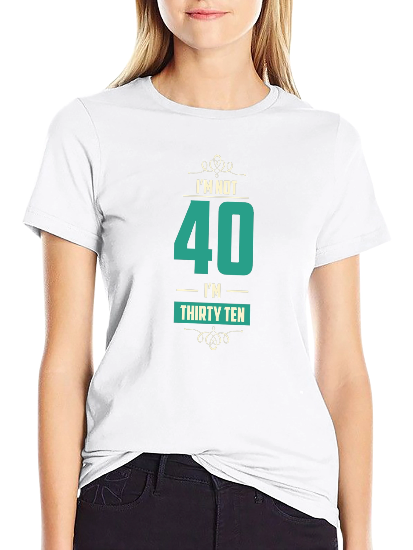 Funny 40th Birthday T-Shirt Thirty Ten Black Cotton