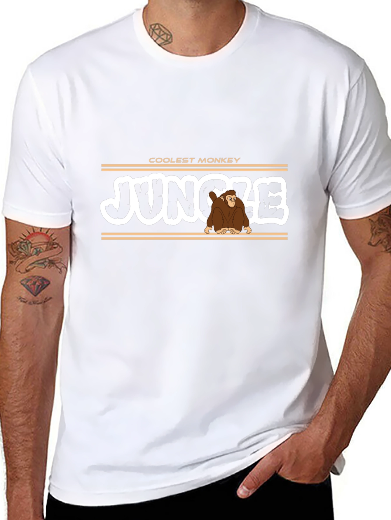 Coolest Monkey Jungle Graphic T-Shirt