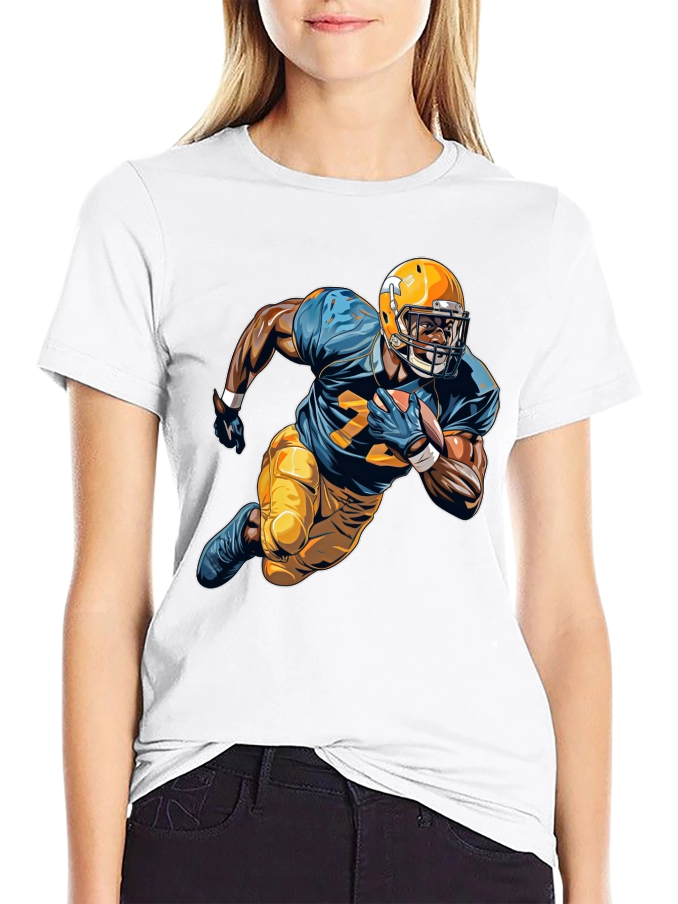 Football Player Graphic Tee - Sports Fan Apparel