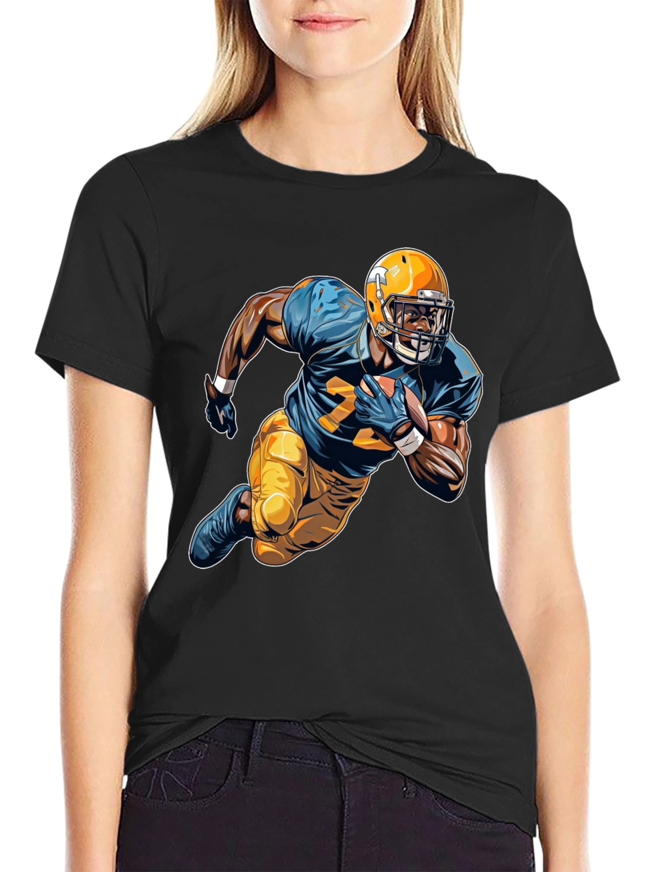 Football Player Graphic Tee - Sports Fan Apparel