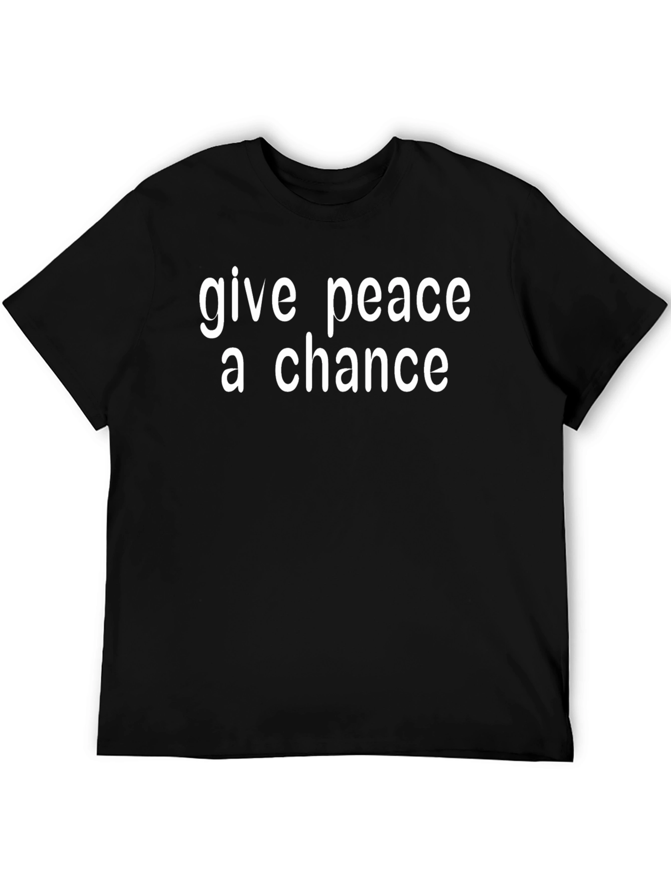 Give Peace a Chance Black Graphic T-Shirt