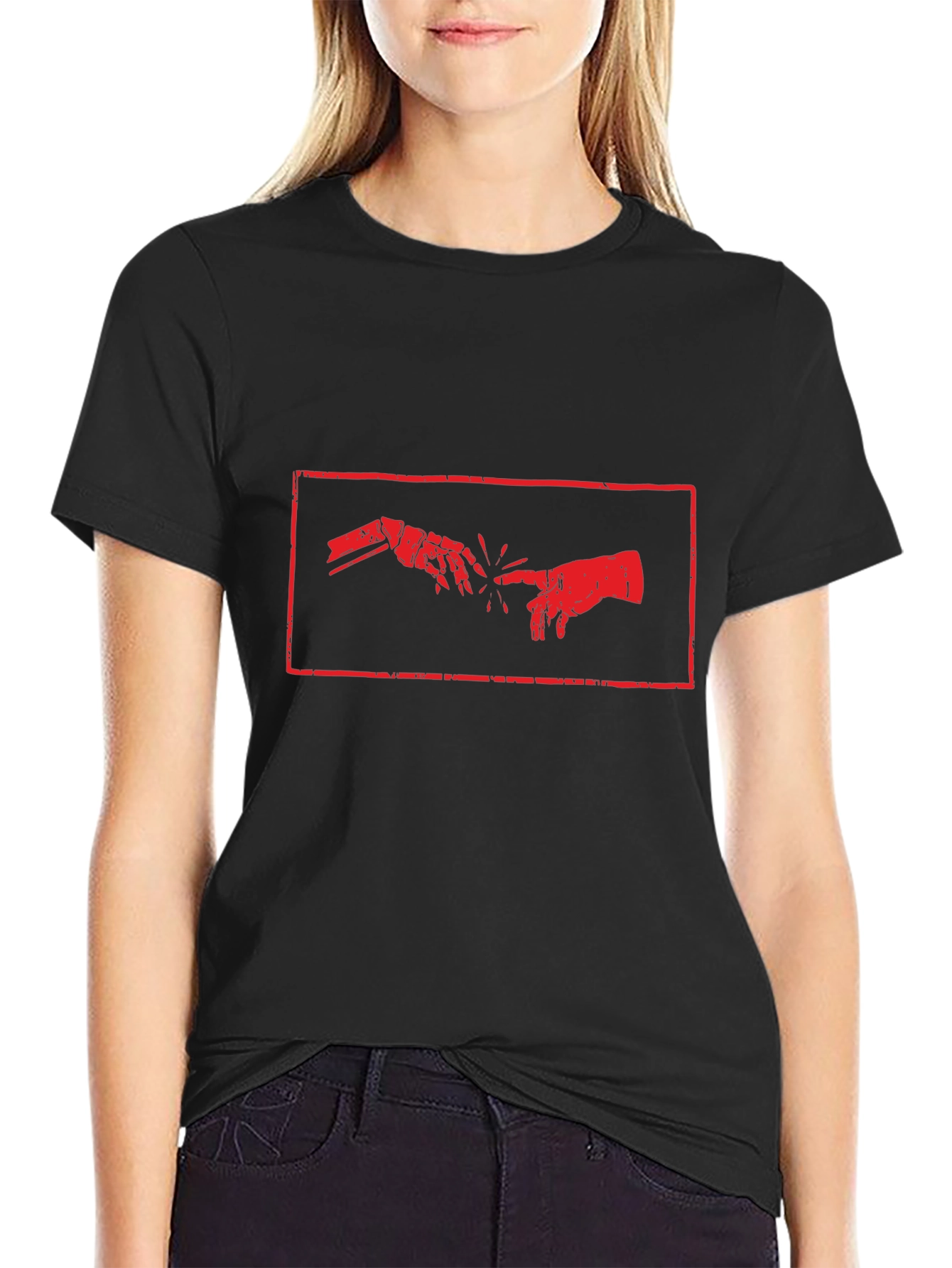 Creation of Adam Robot Hand T-Shirt