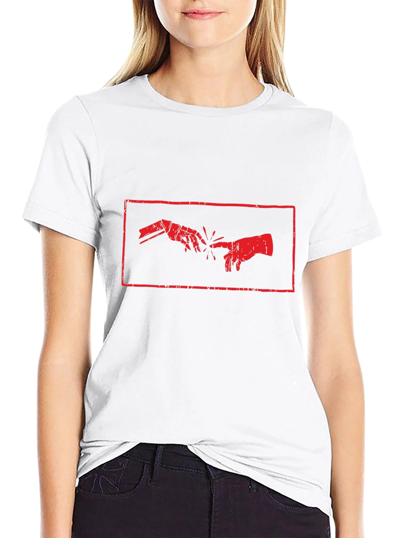 Creation of Adam Robot Hand T-Shirt