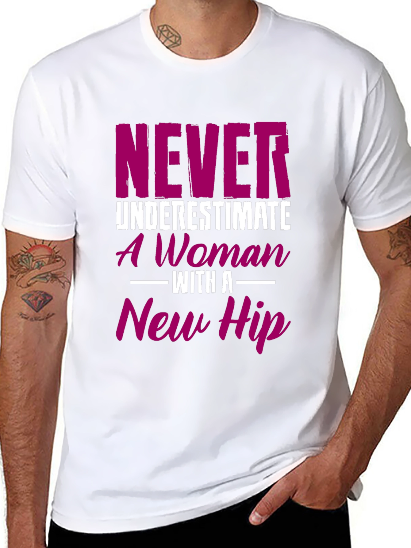 New Hip Womans Tee - Funny Recovery Gift