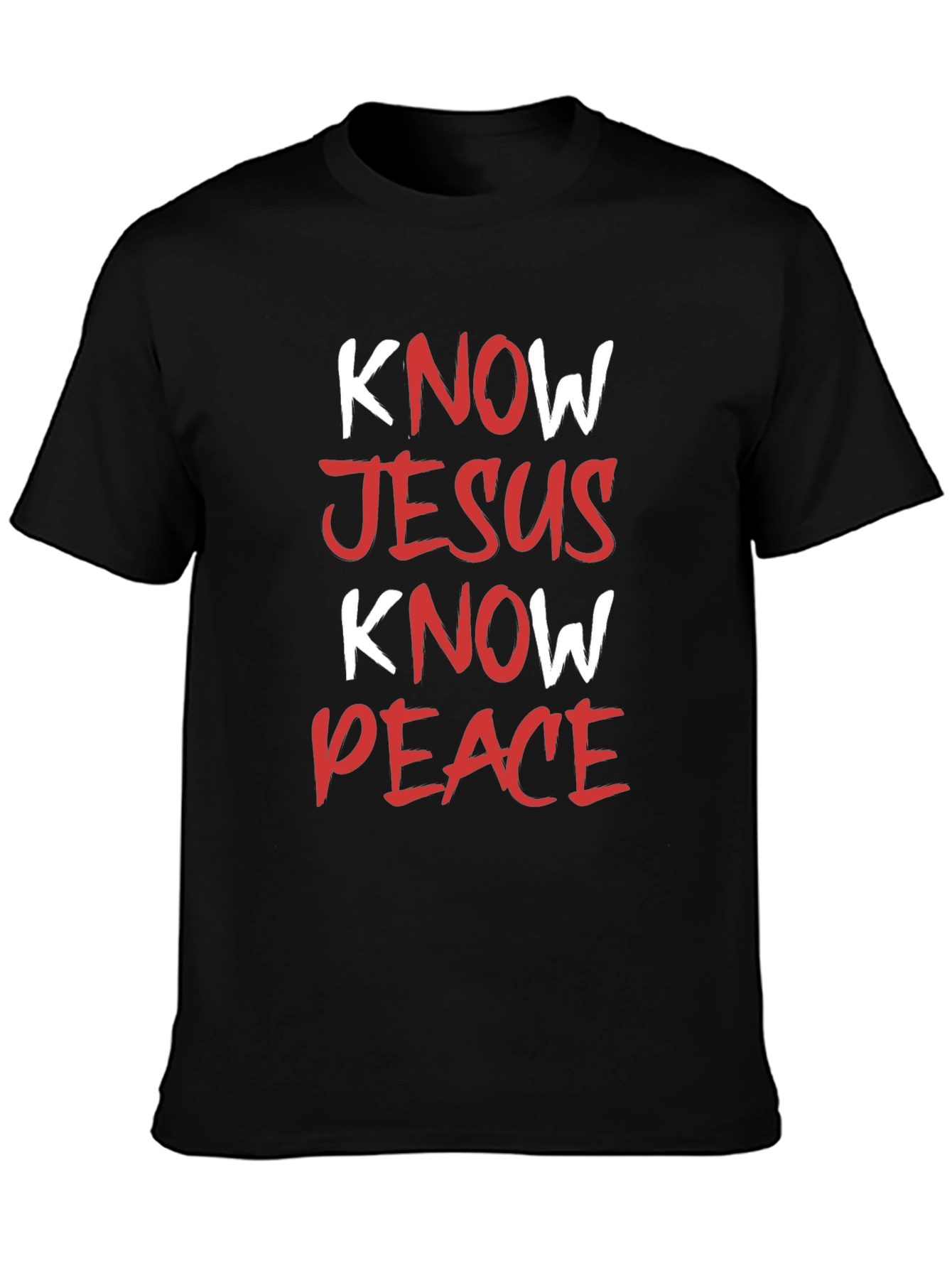 Know Jesus Know Peace Black T-Shirt