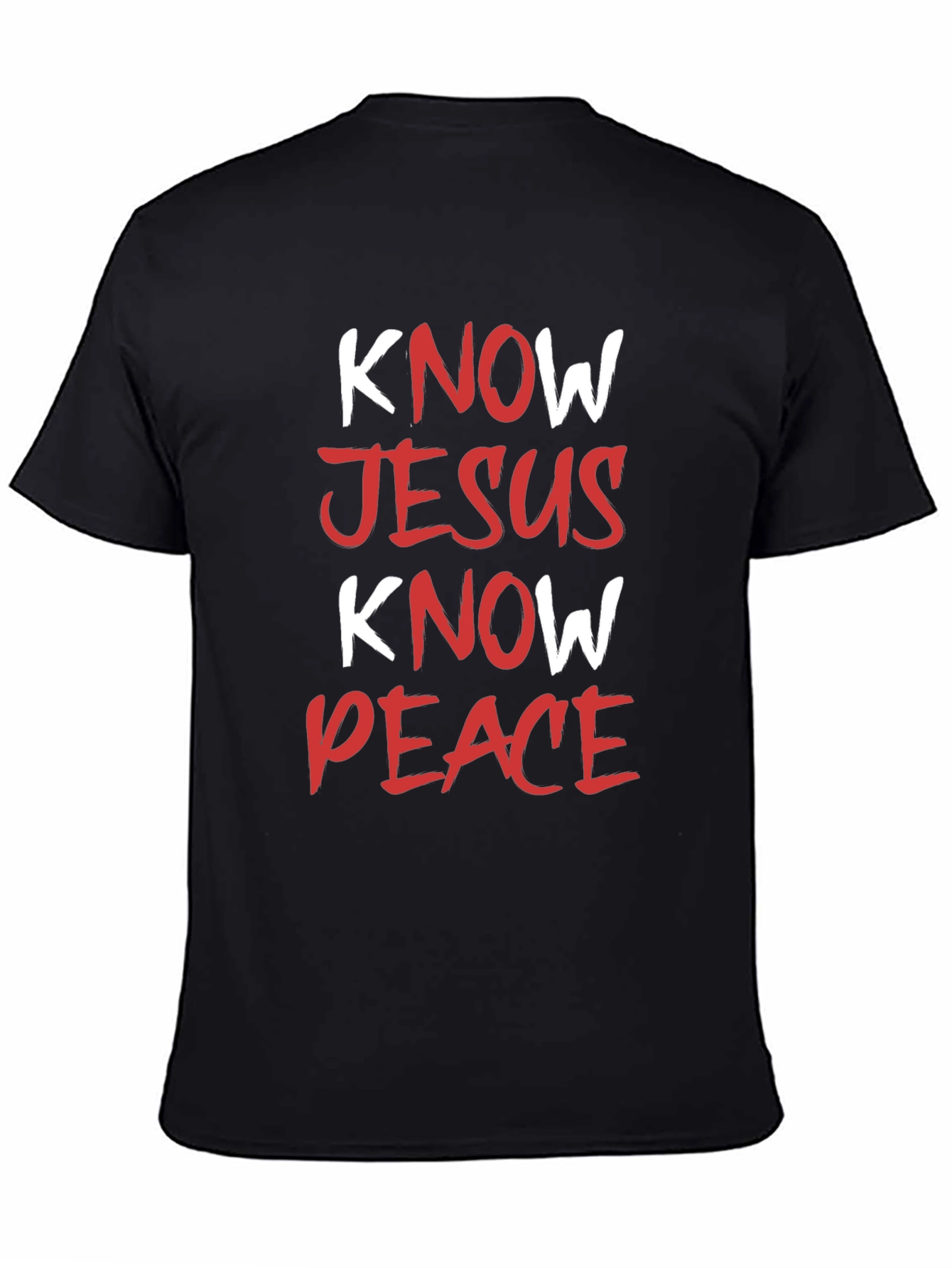 Know Jesus Know Peace Black T-Shirt