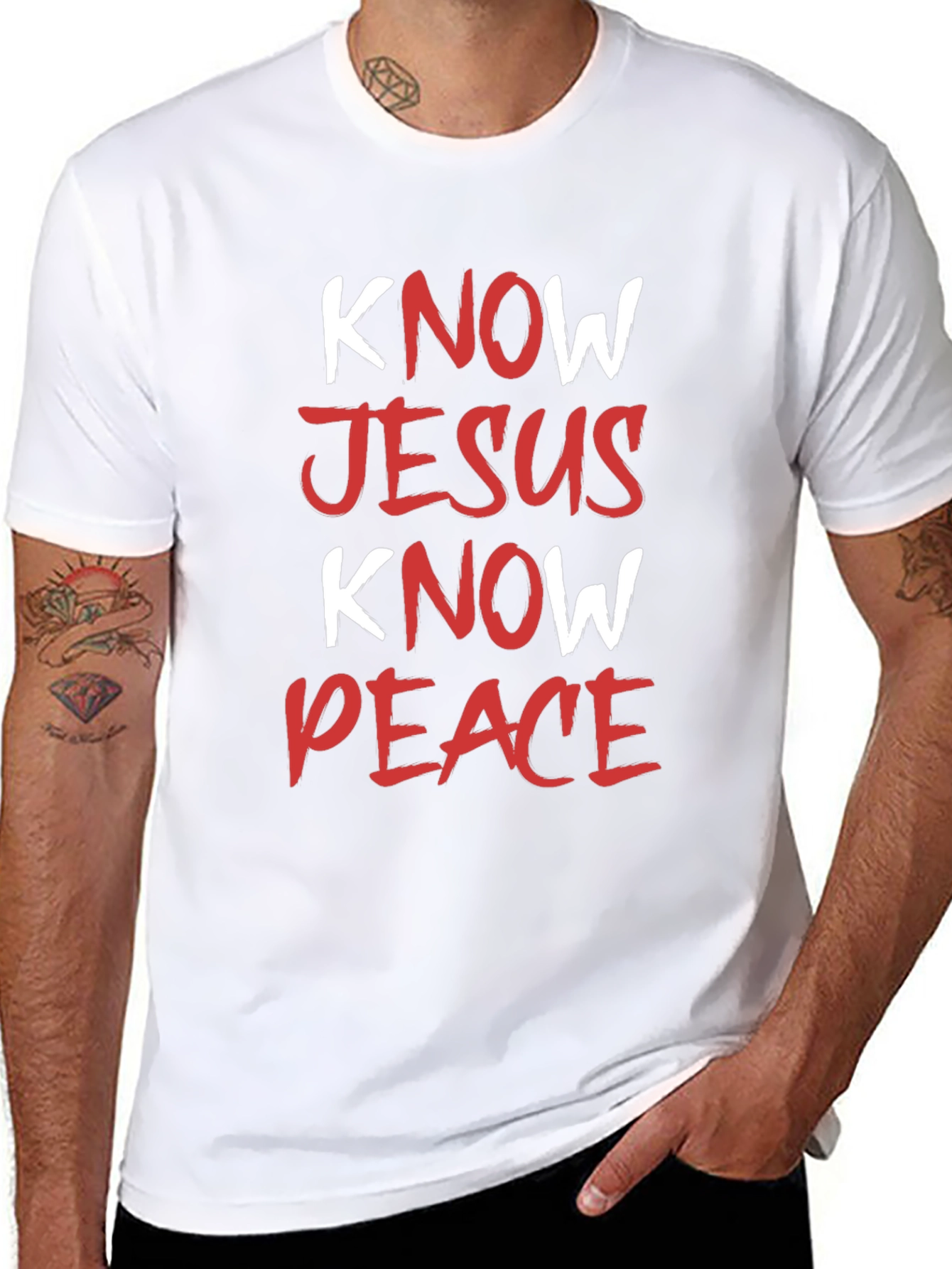 Know Jesus Know Peace Black T-Shirt