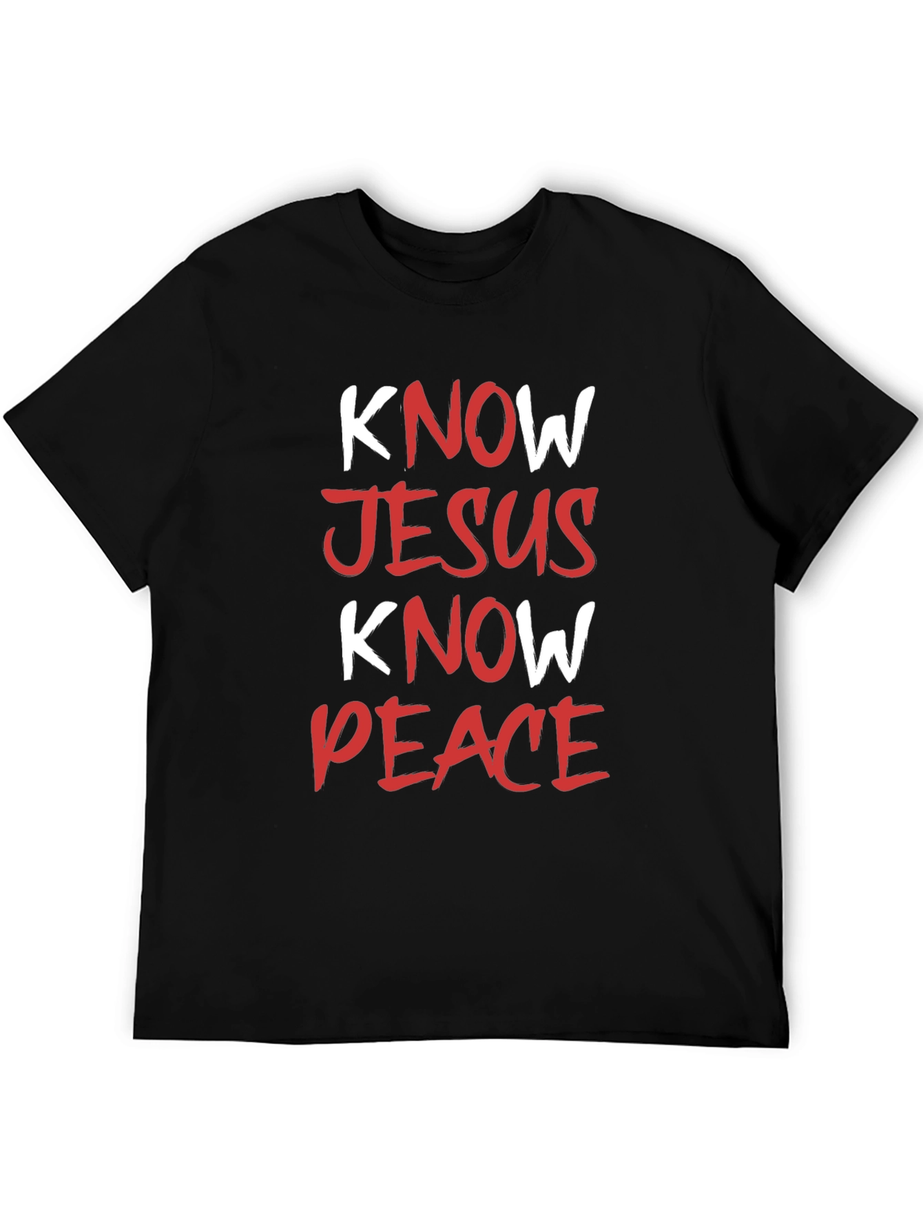Know Jesus Know Peace Black T-Shirt