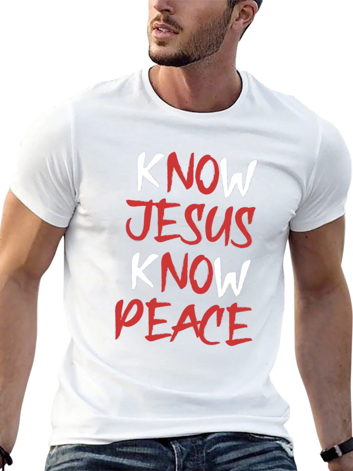 Know Jesus Know Peace Black T-Shirt