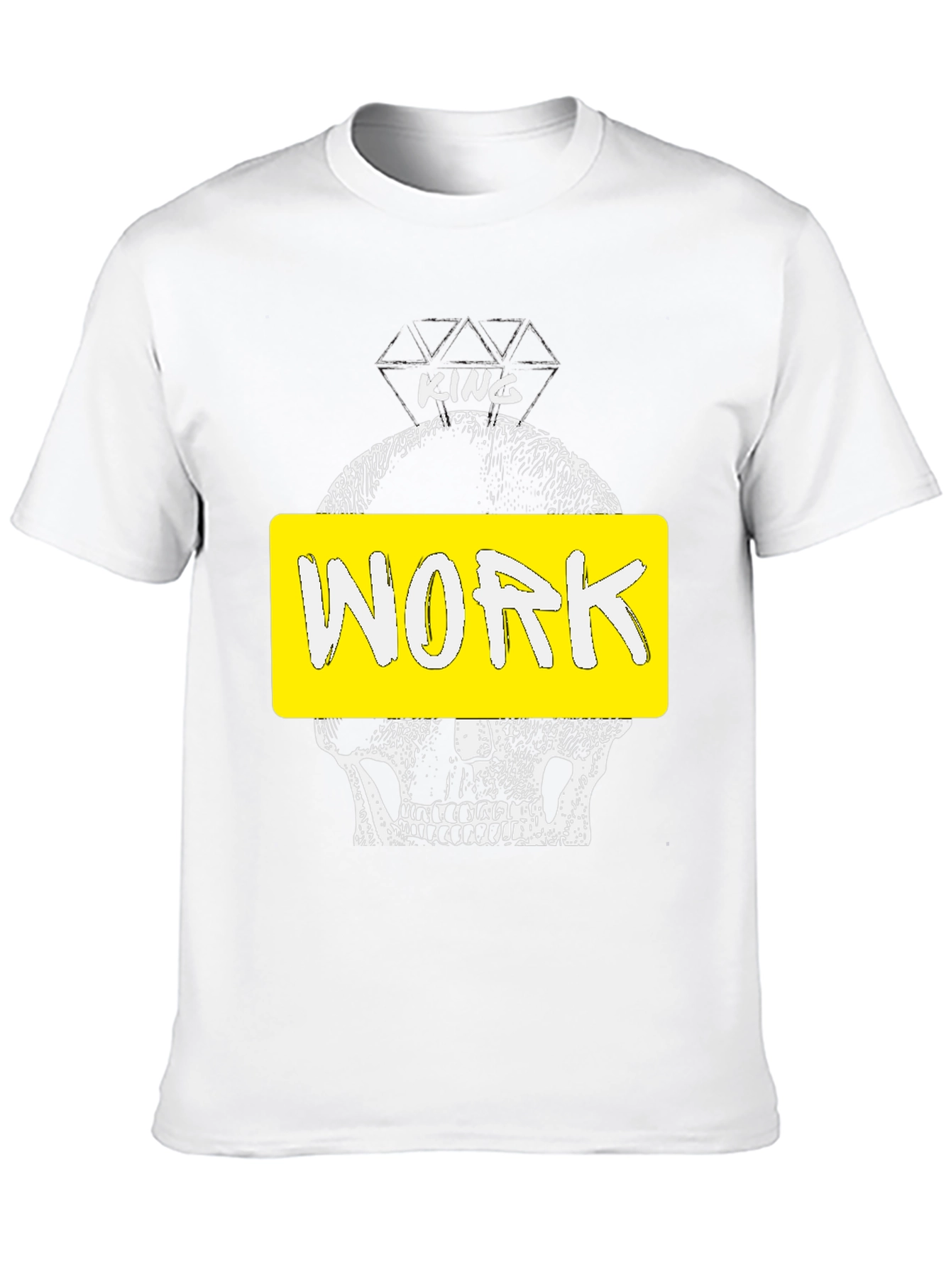 King Work Graphic Tee - Skull Design